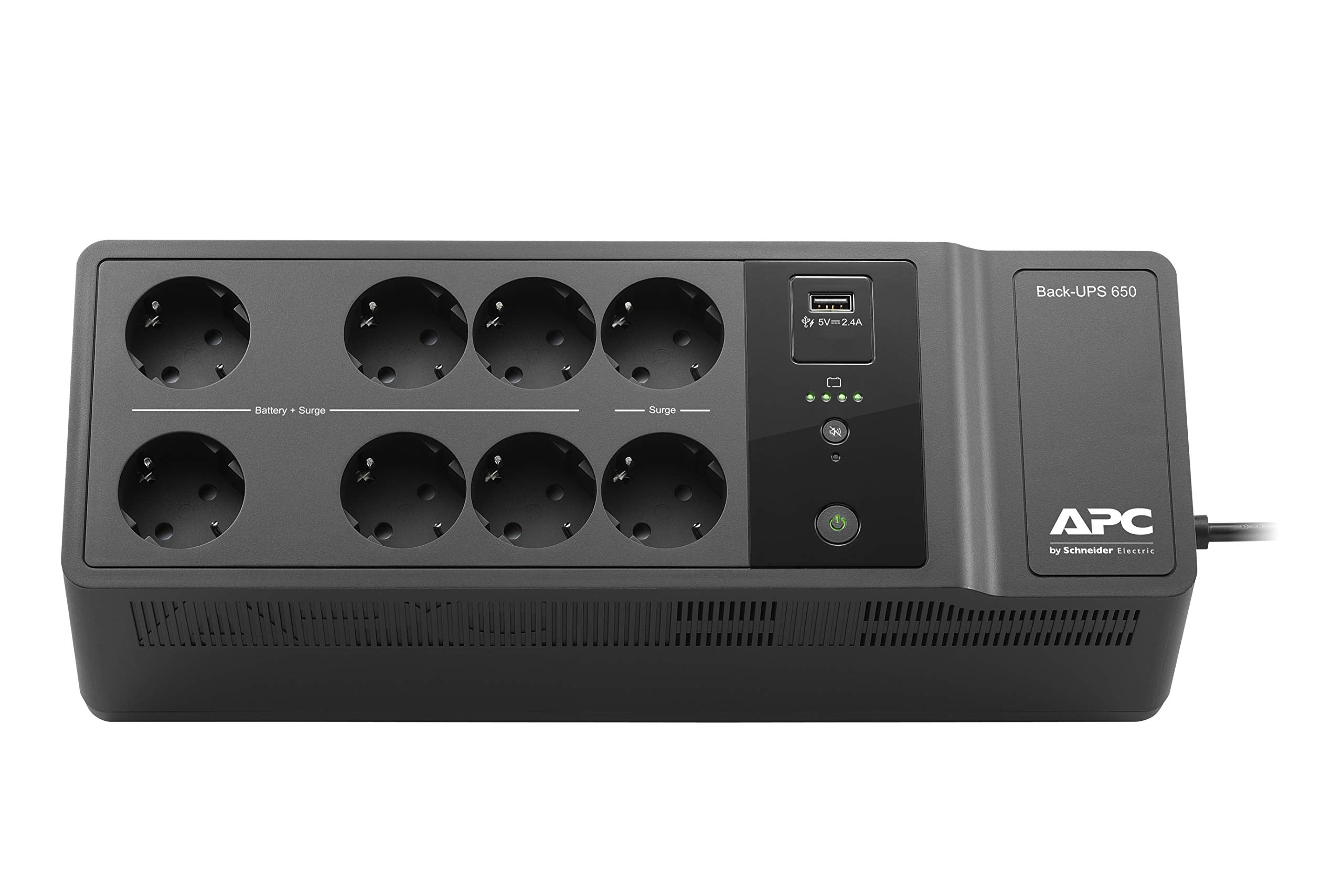 APC Back-UPS BE650G2-GR UPS AC 230V 400Watt 650VA output connectors 8 Black
