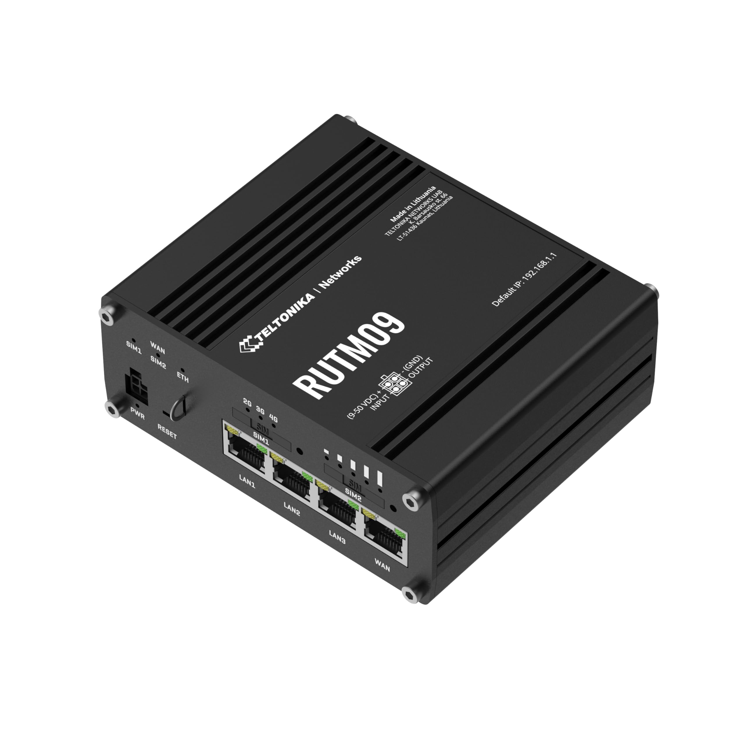 TELTONIKA NETWORKS RUTM09 DUAL SIM 4G/LTE/GNSS 4x RJ45-Ports router