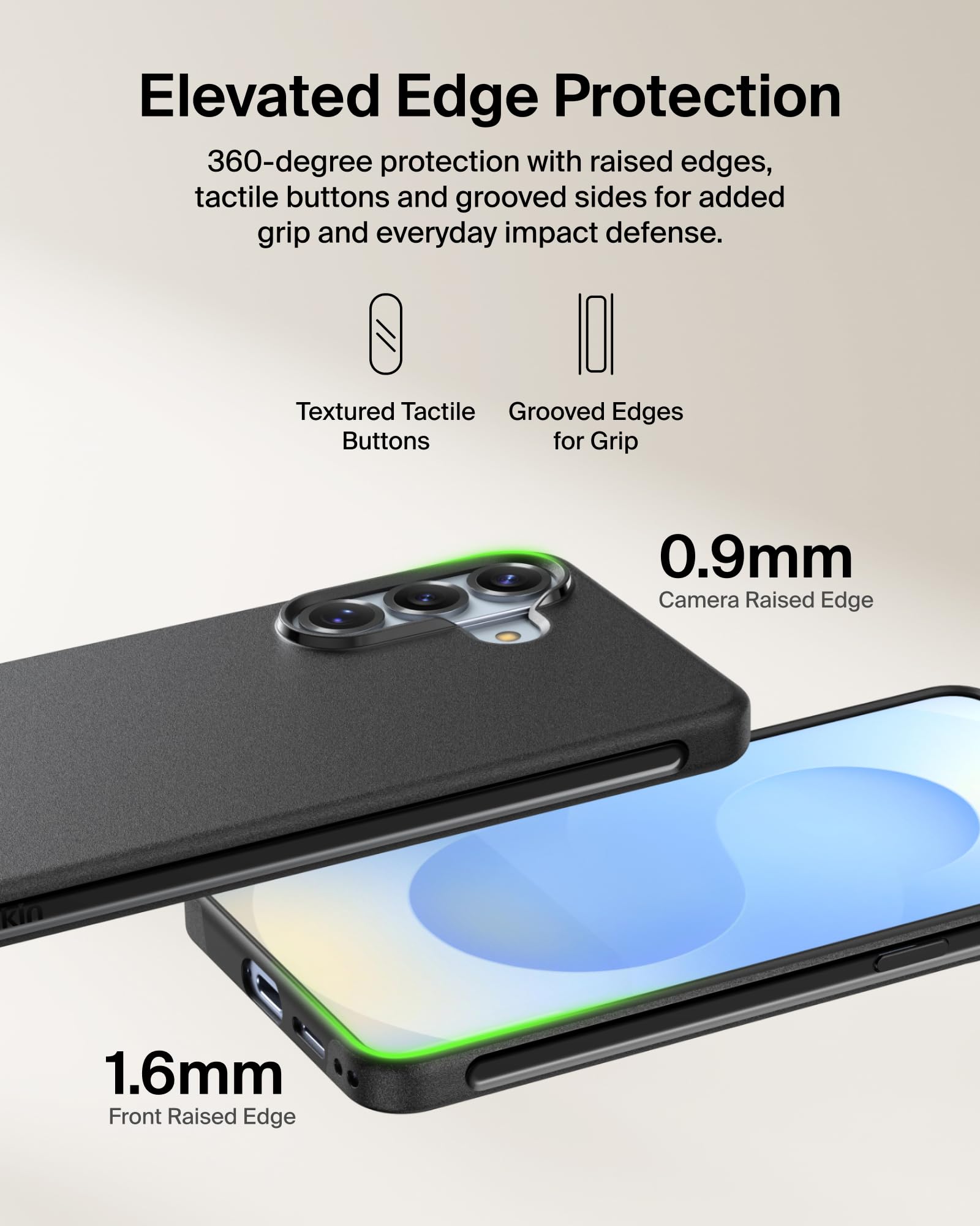 COVER/GRIP TPU D2 TINT BLACK