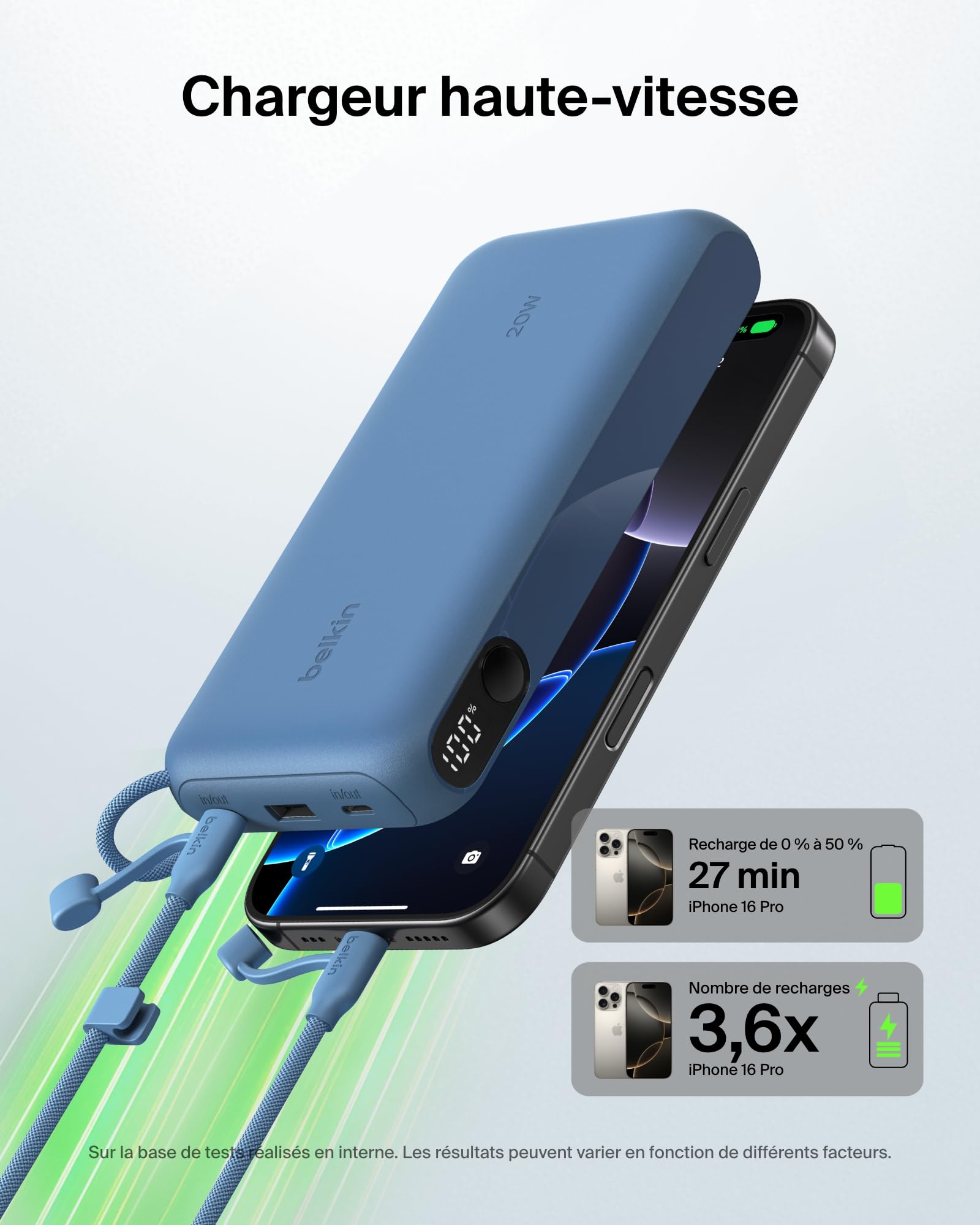 BELKIN 20k PD20W Power Bank with Display Blue