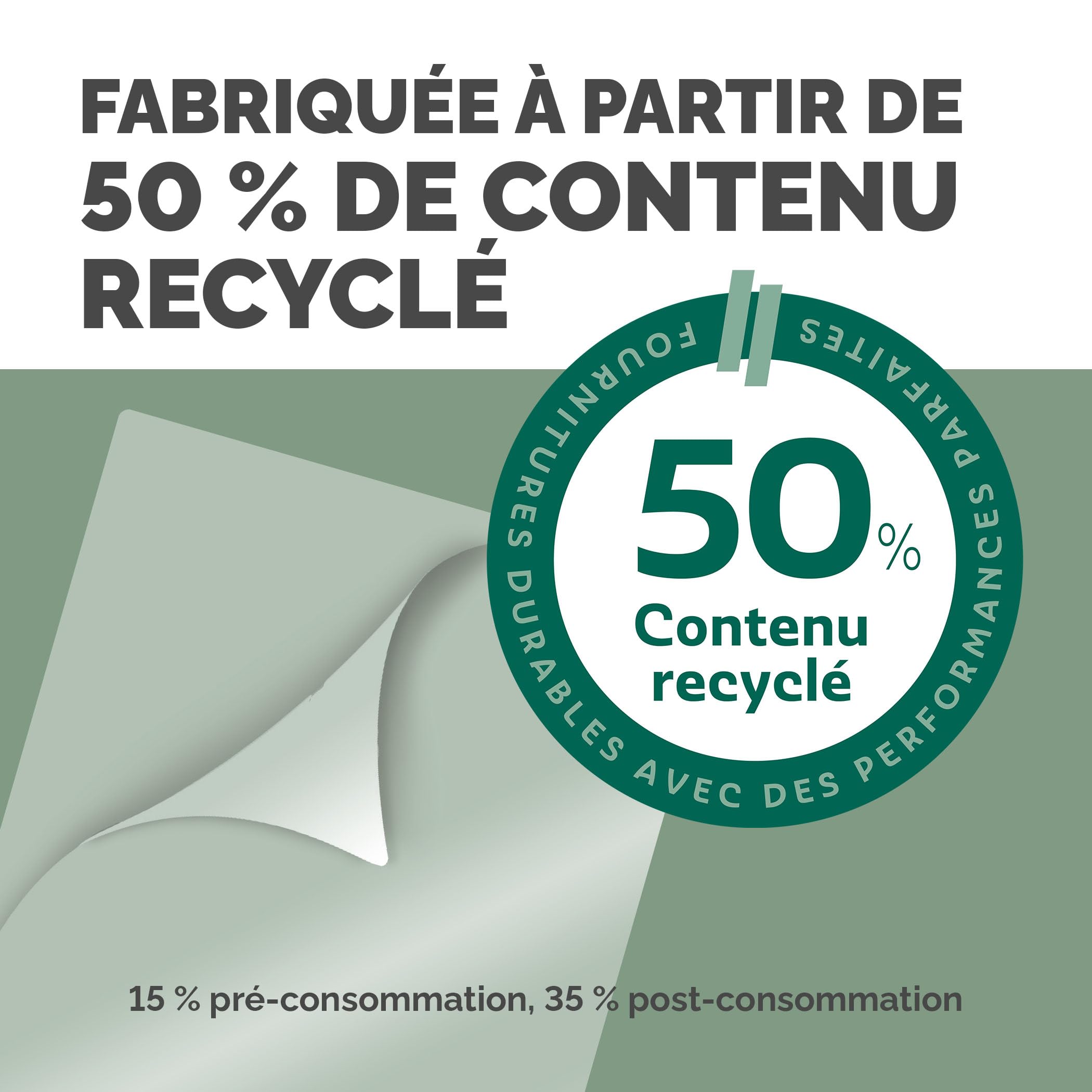 FELLOWES Pochettes de plastification A4 avec 50 pourcentage de contenu recyclé - usage léger mate lot de 100