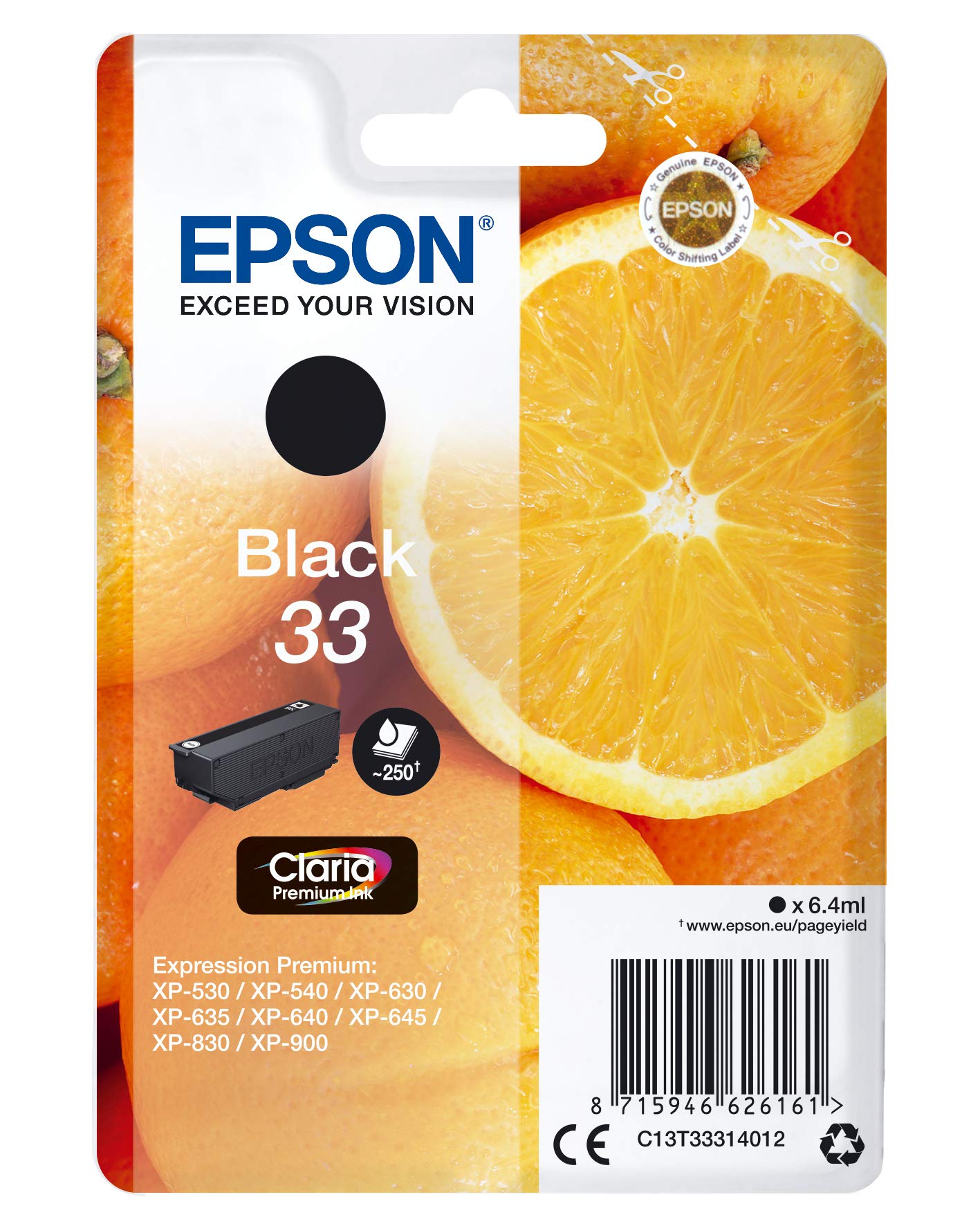 Cartouche EPSON C13T33314012 - Noir