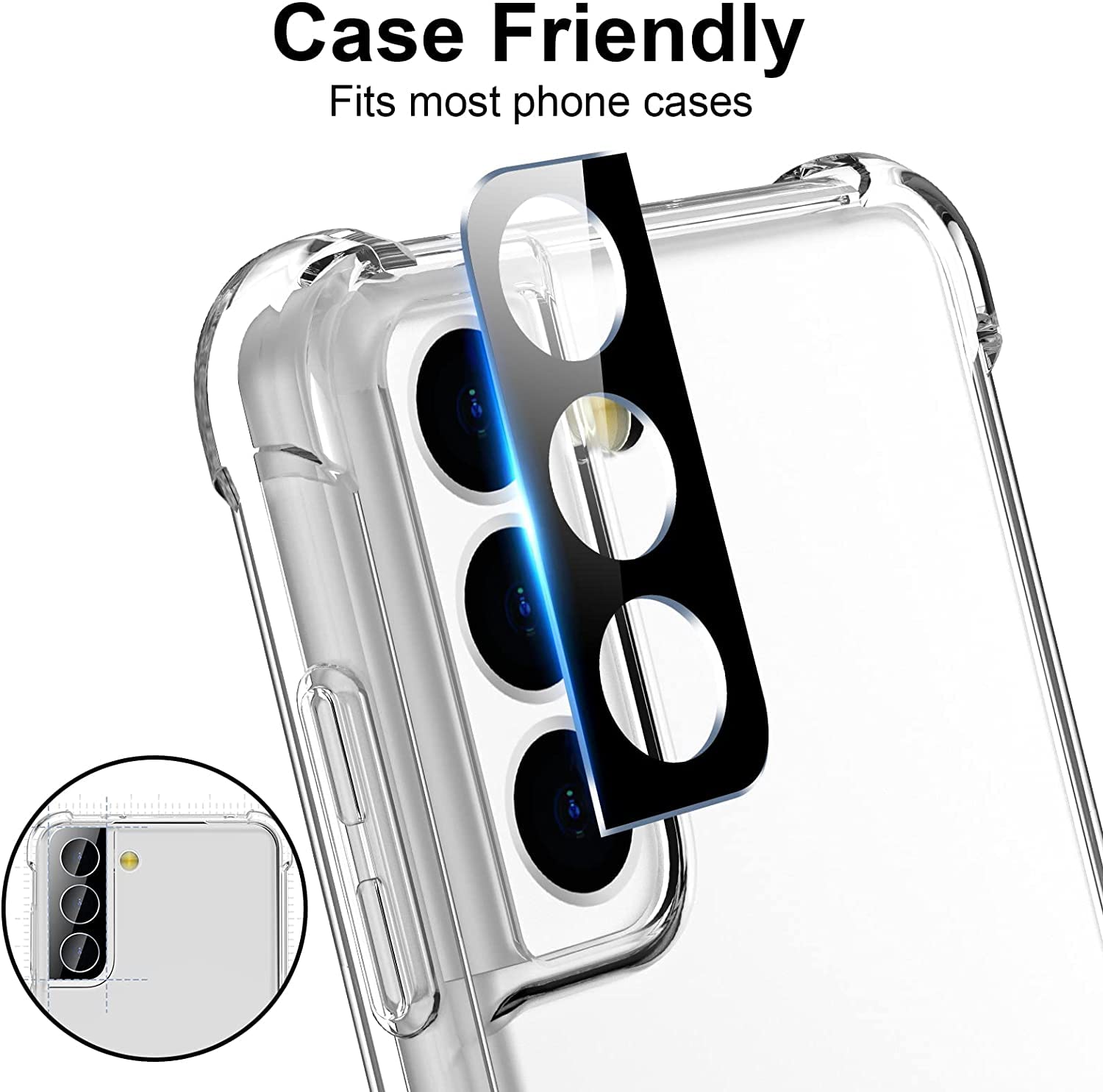 Verre Trempé Intégral Pour Samsung Galaxy S22 Plus (5D, Noir)
