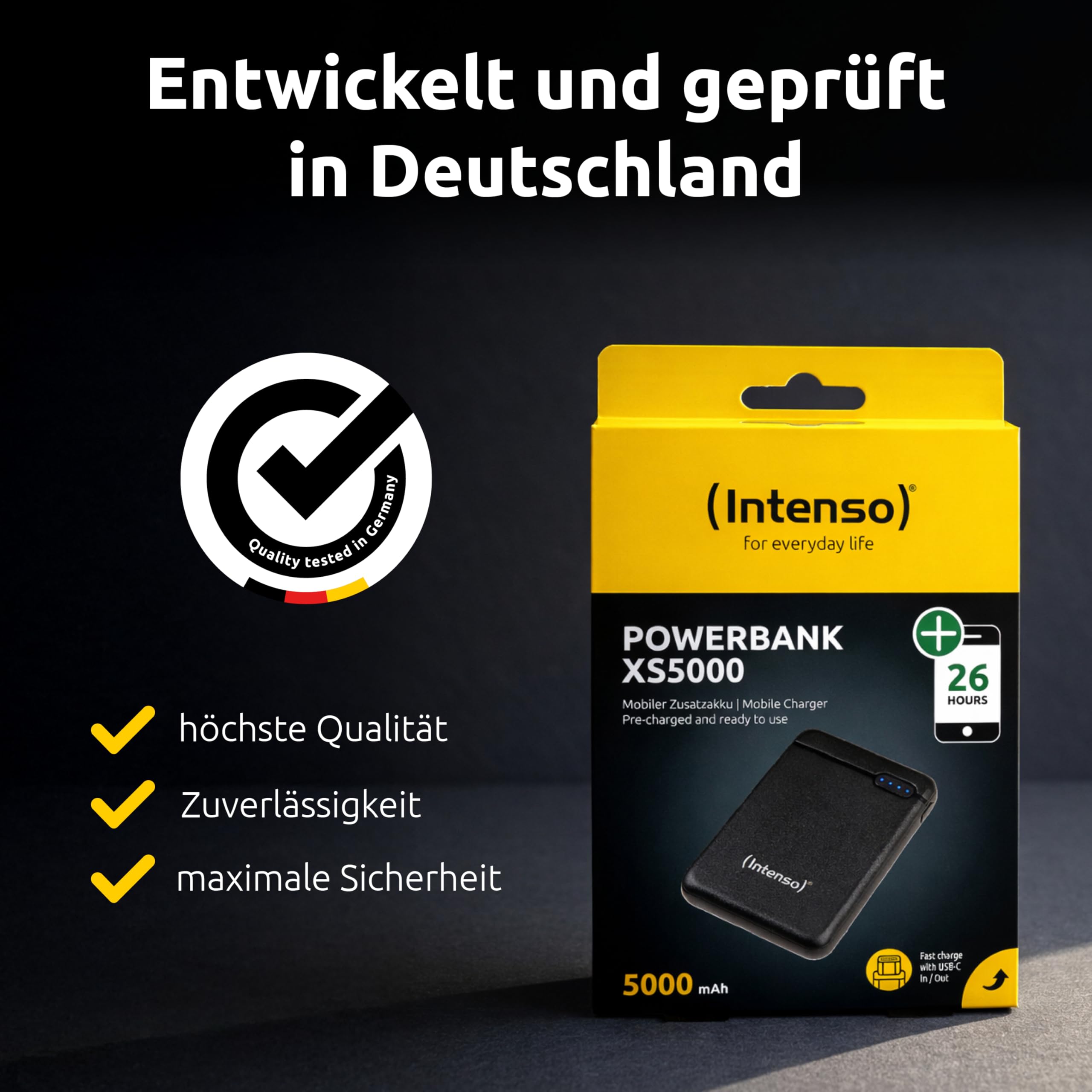 INTENSO PowerBank XS5000 USB / Type-C -5000 mAh noir