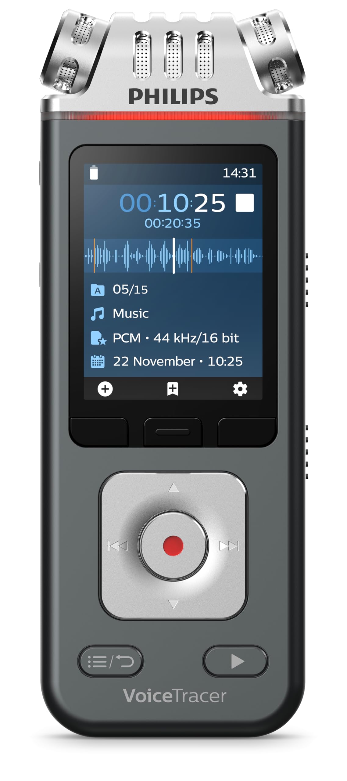 PHILIPS Dictaphone VoiceTracer DVT6115 : Enregistreur audio