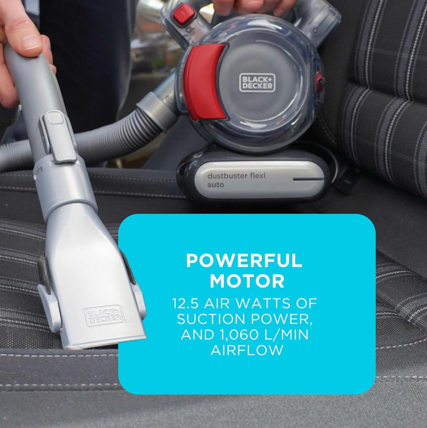 Black & Decker PD1200AV - Sec - Cyclonique - 1060 l/min - Sans sac - Gris - Rouge - 0,56 L