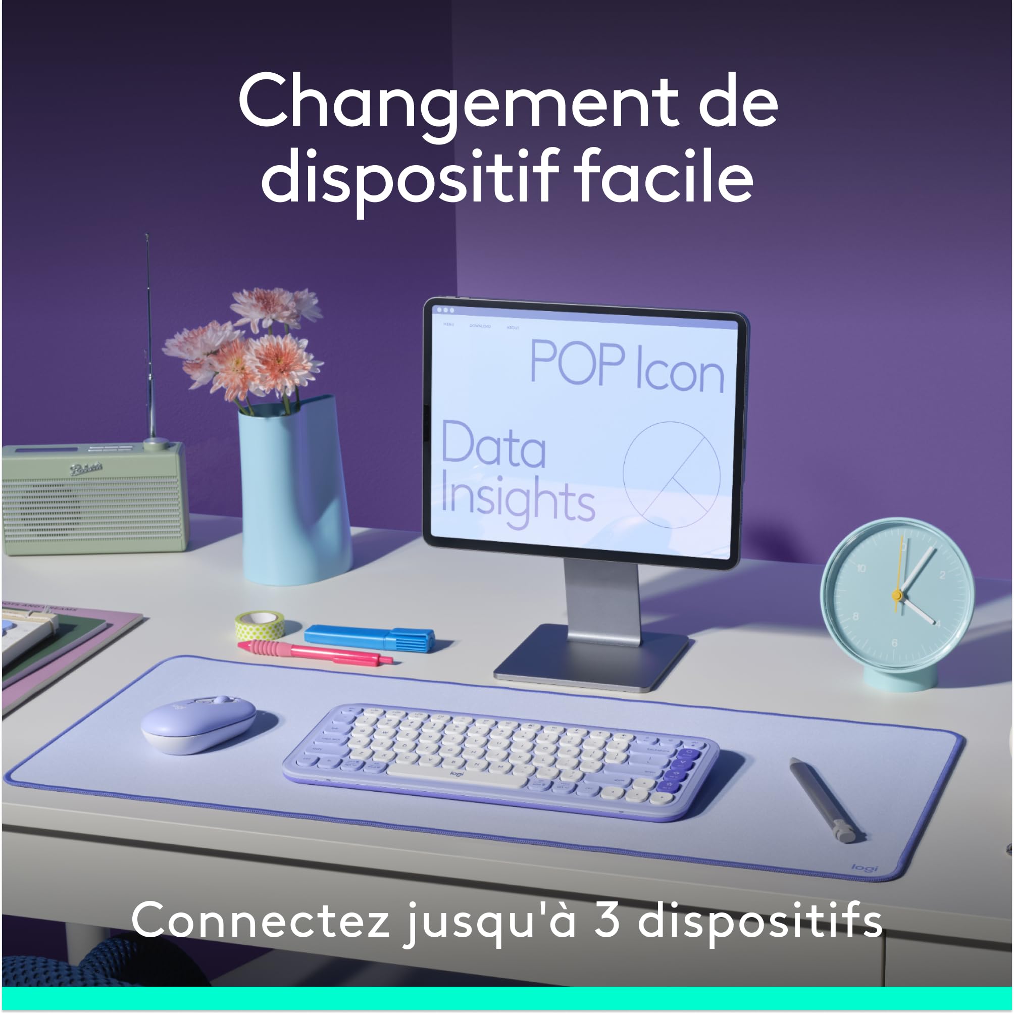 LOGITECH POP ICON COMBO - OFF WHITE (FR)