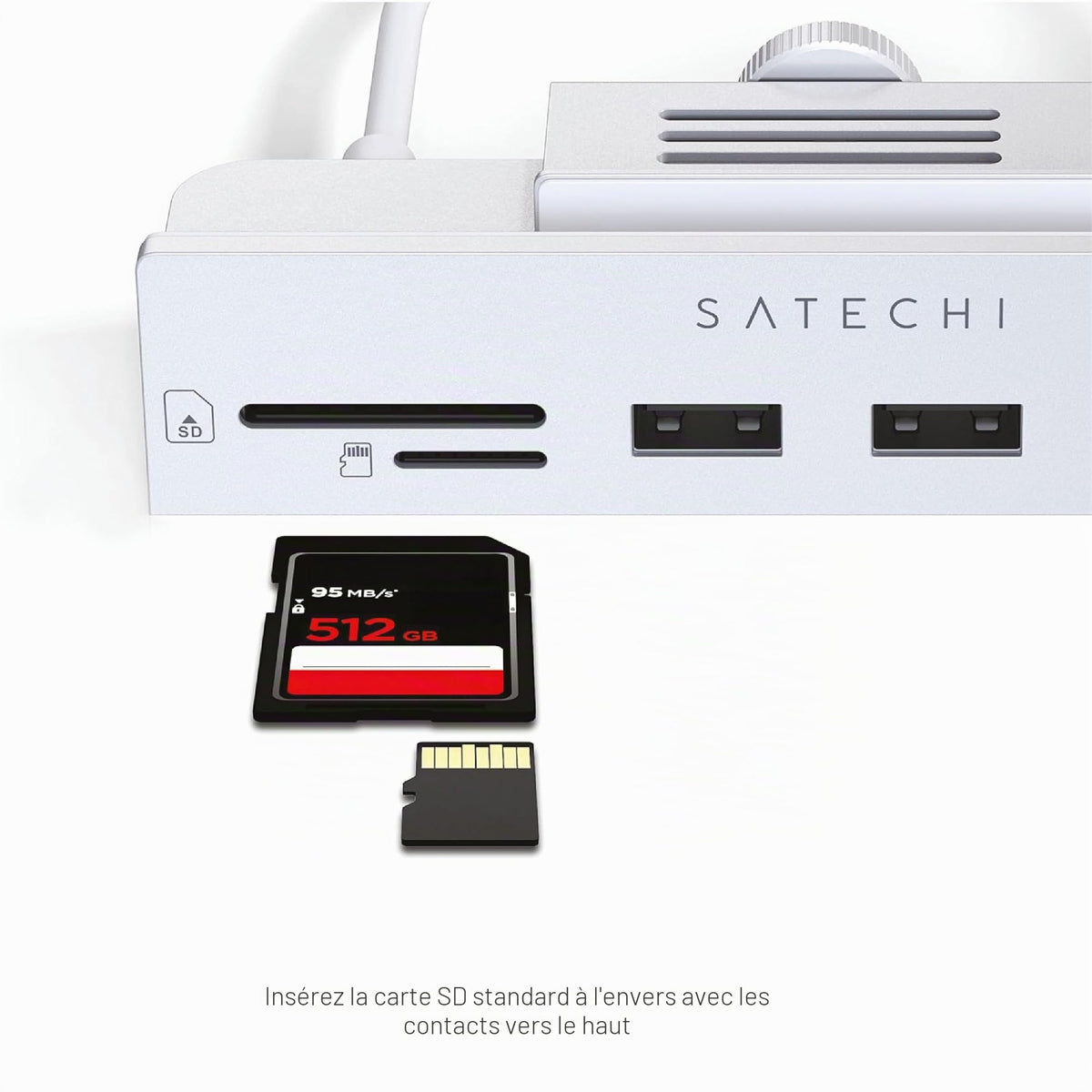 SATECHI USB-C Clamp Hub iMac 24 Silver