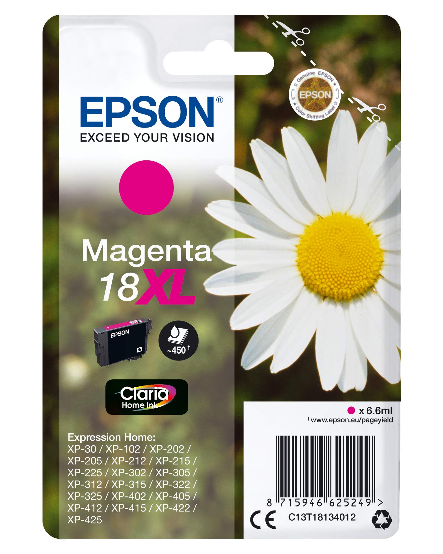 Cartouche EPSON C13T18134012 18XL - Magenta