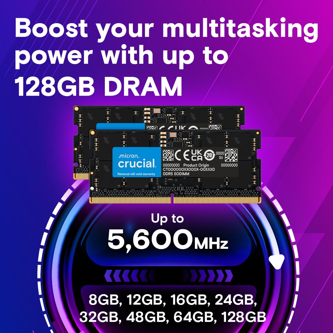 Crucial CT32G56C46S5 module de mémoire 32 Go 1 x 32 Go DDR5 262-pin SO-DIMM