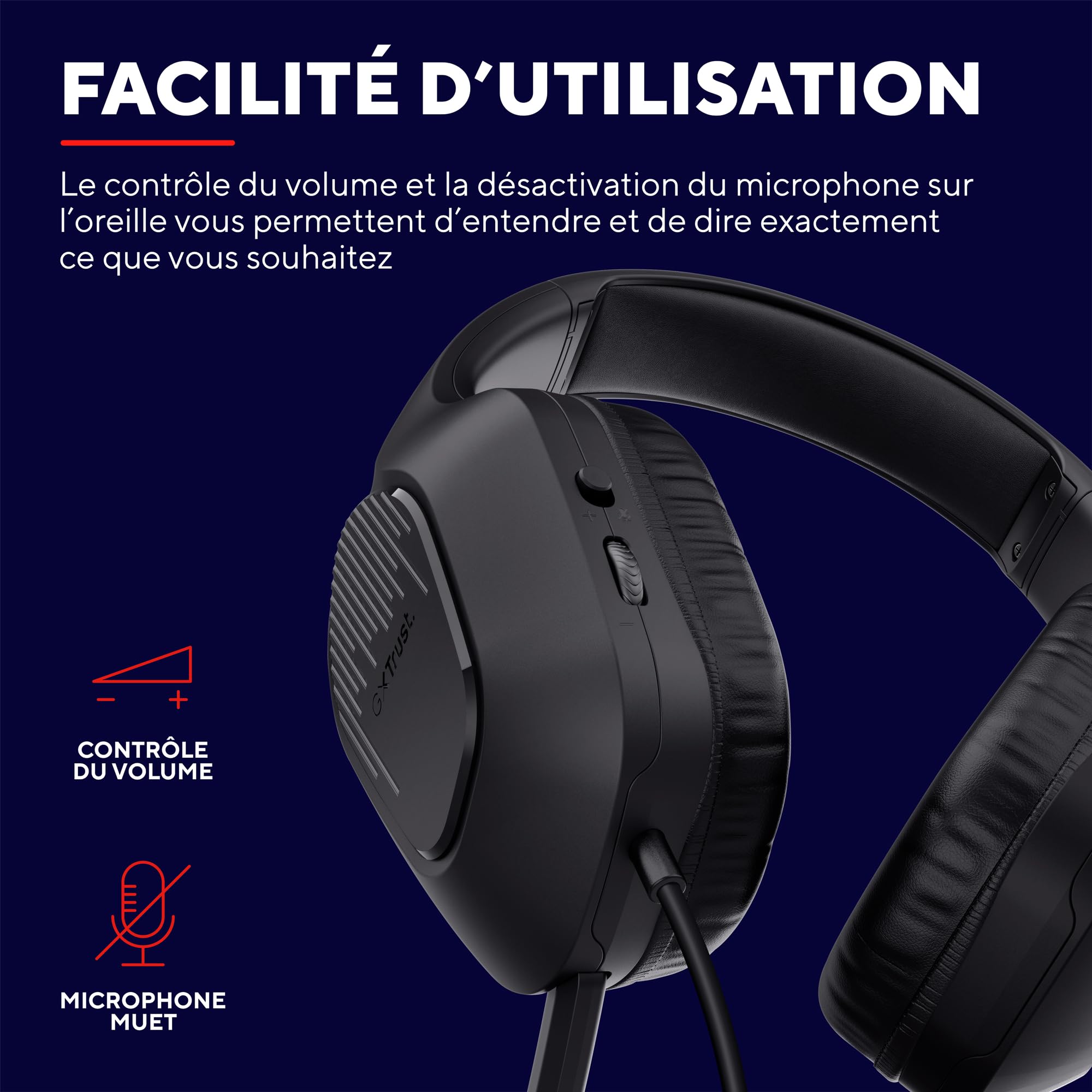 TRUST  Casque gaming ZIROX - Black