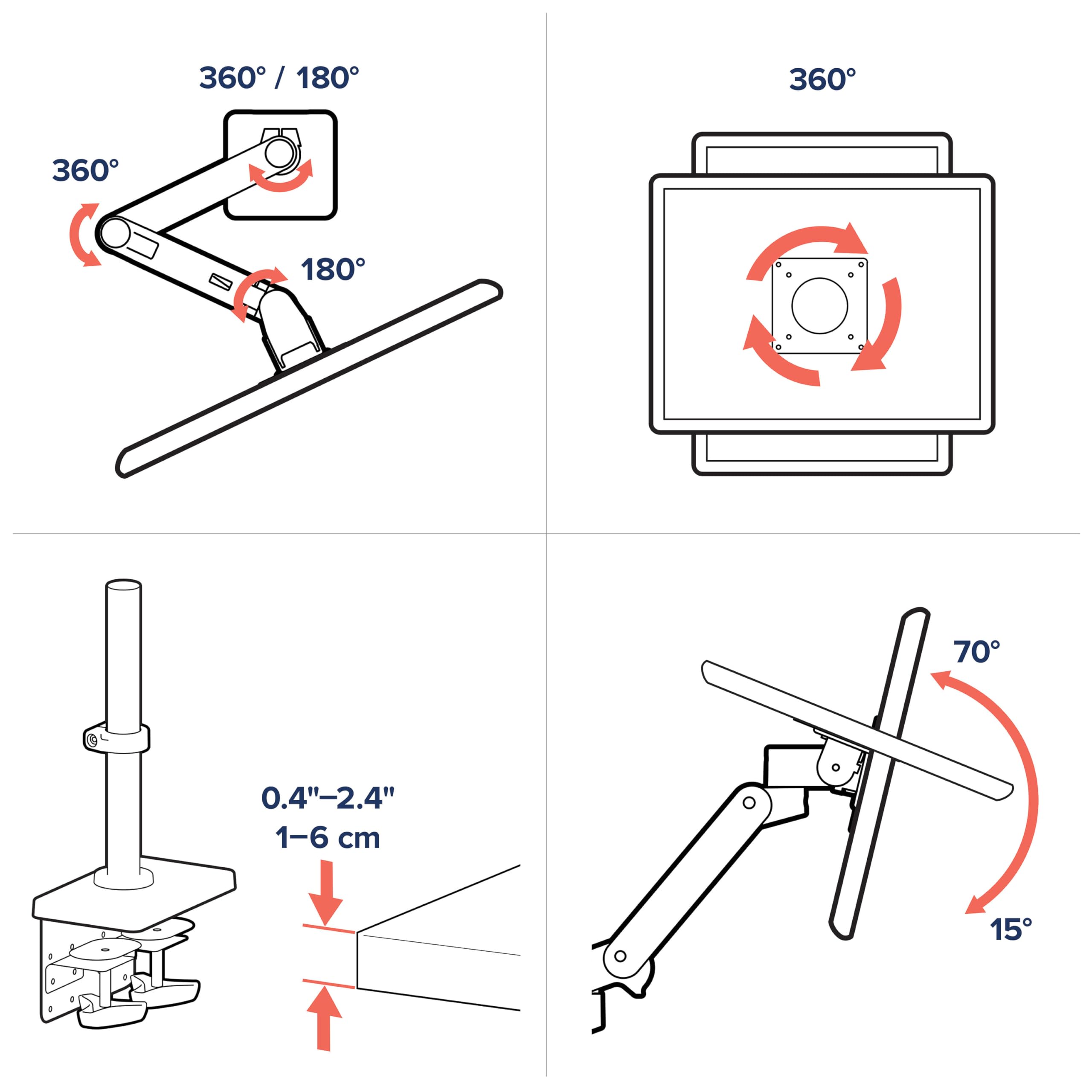 LX PRO ARM SINGLE DISPLAY TALL POLE