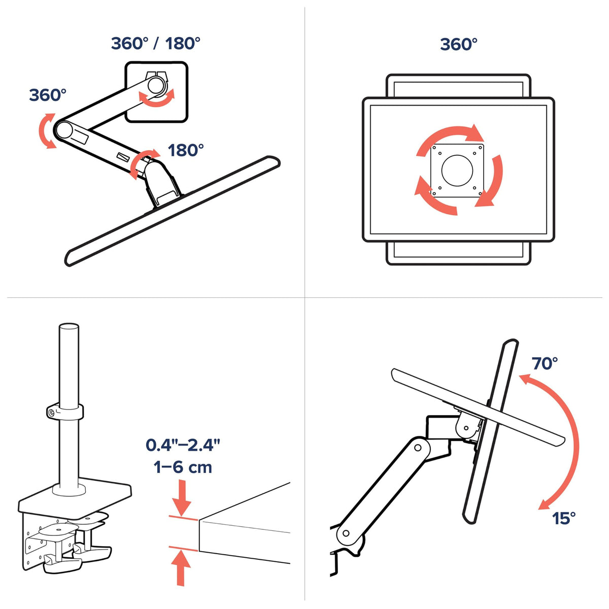 LX PRO ARM DUAL DISPLAY STACKING