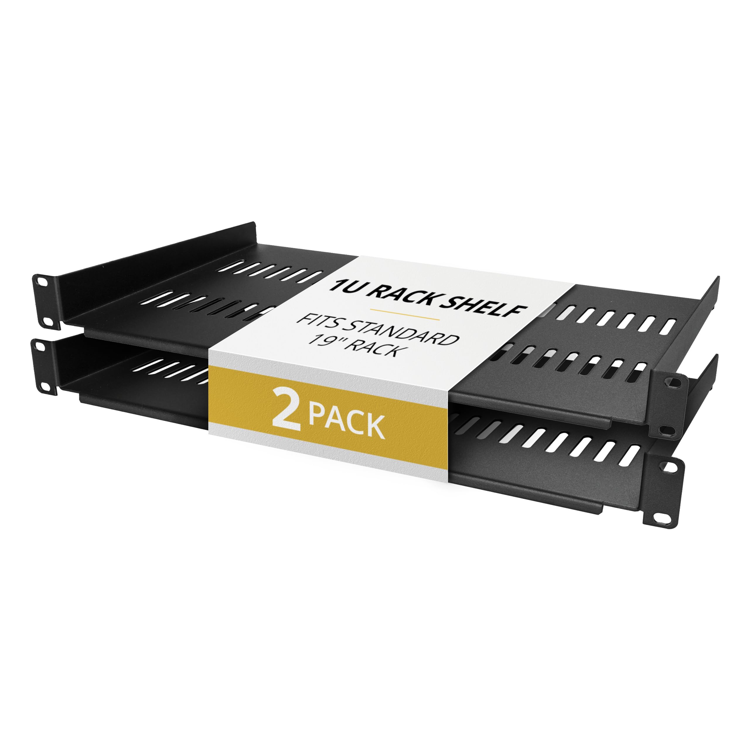 2-Pack 1U Server Vented Rack Shelf/Tray