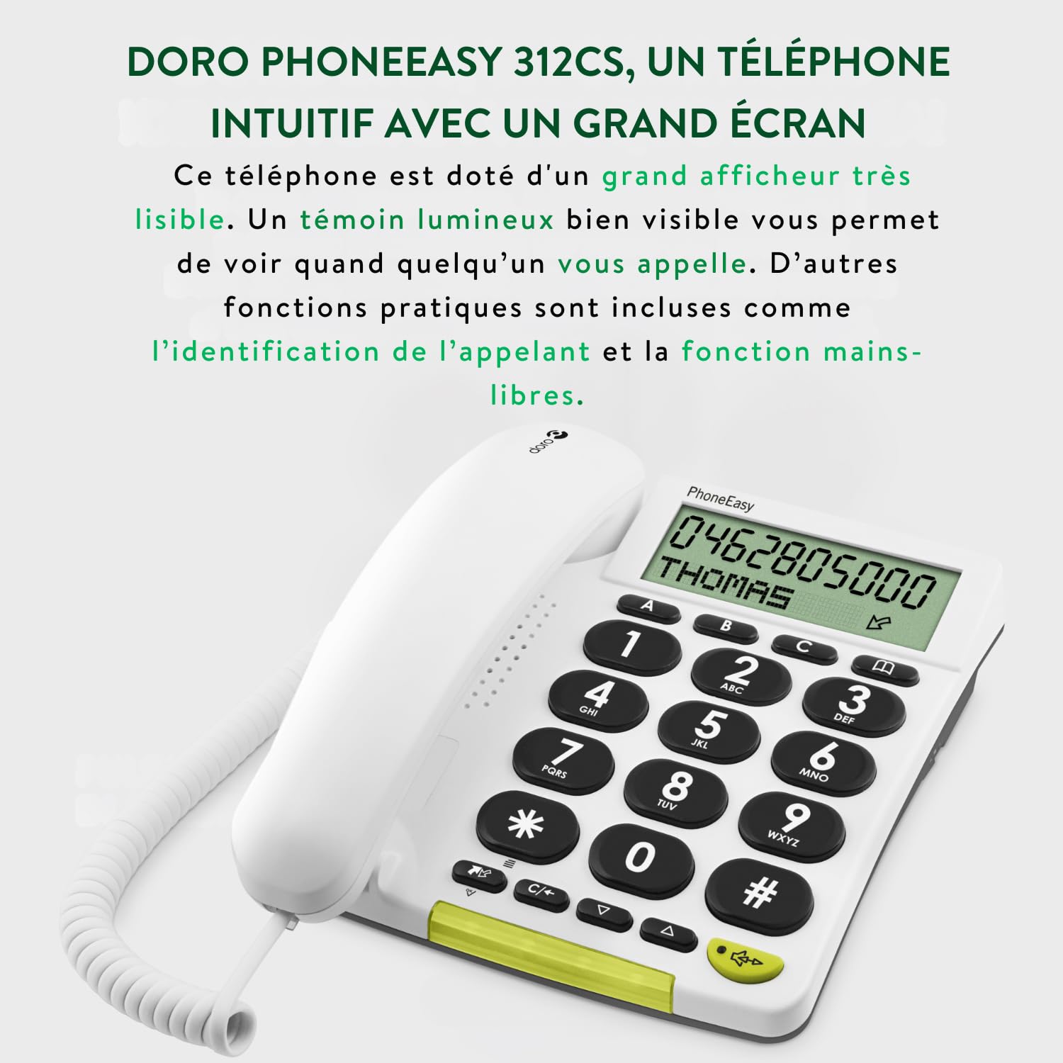 Doro Phone Easy 312Cs/White