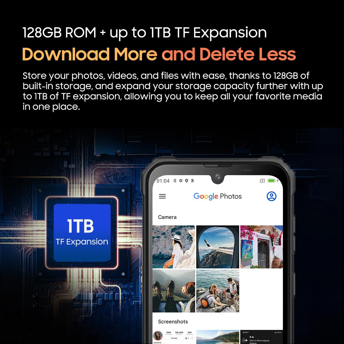 Blackview BV5300 Plus (Double Sim - Ecran de 6.1'' - 128 Go, 8 Go RAM) Orange