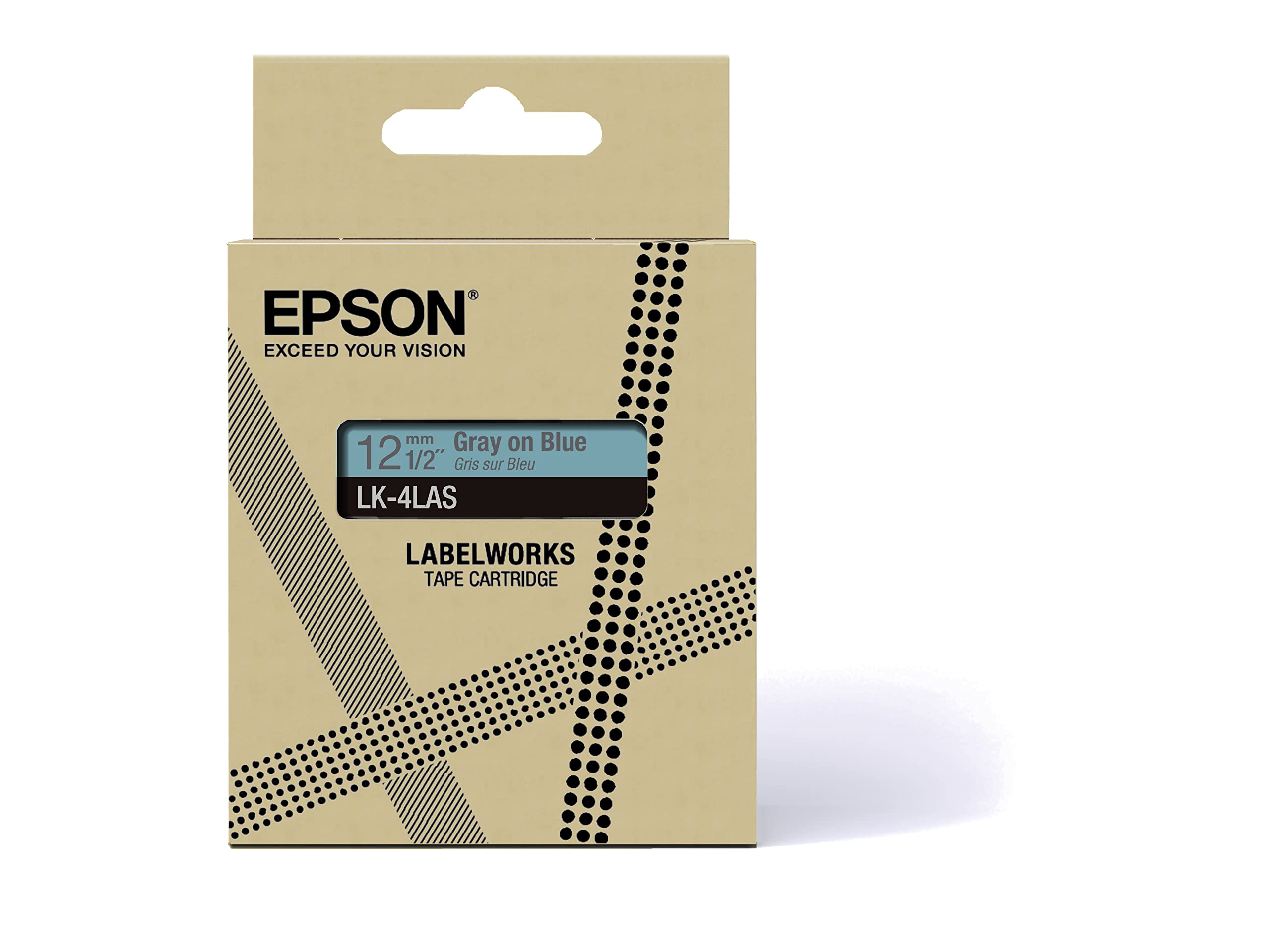 EPSON Colour Tape Blue/Grey 12mm 8m LK-4LAS
