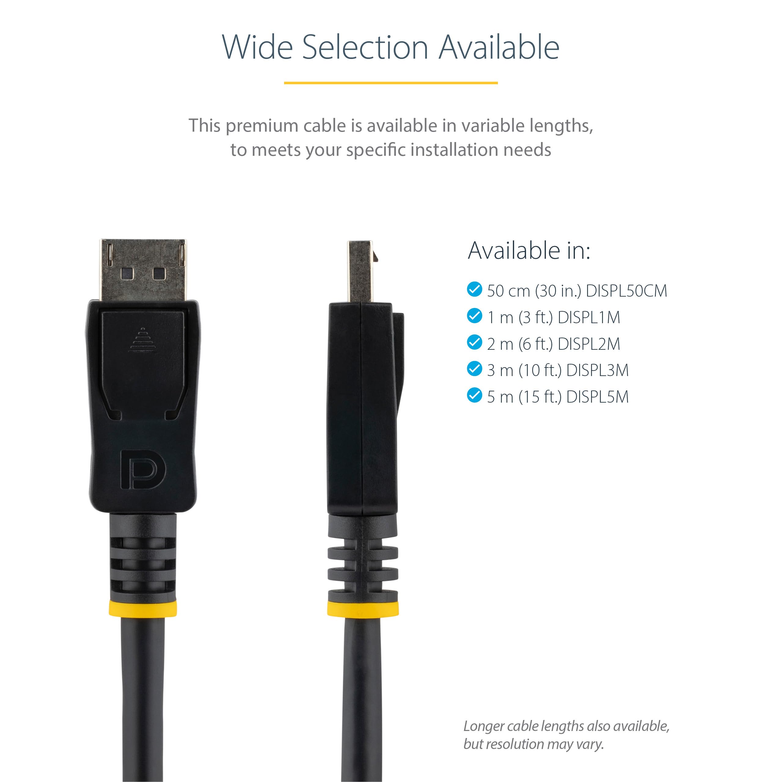 2m Certified DisplayPort 1.2 Cable