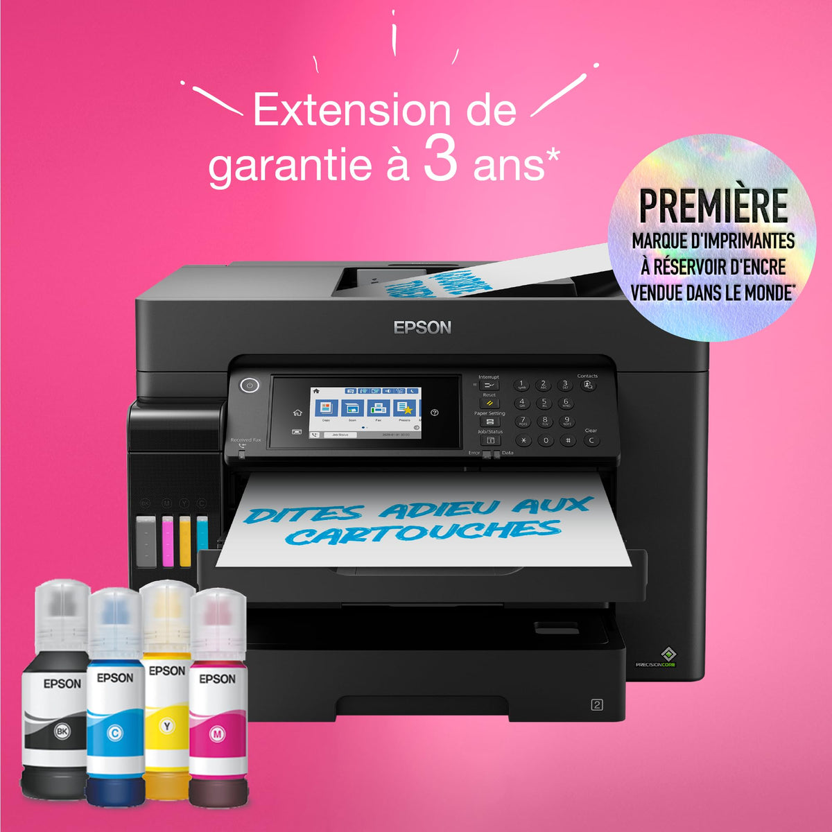 EPSON EcoTank ET-16655 MFP colour inkjet ITS A3 25ppm Print 550sheets USB LAN Wi-Fi Black