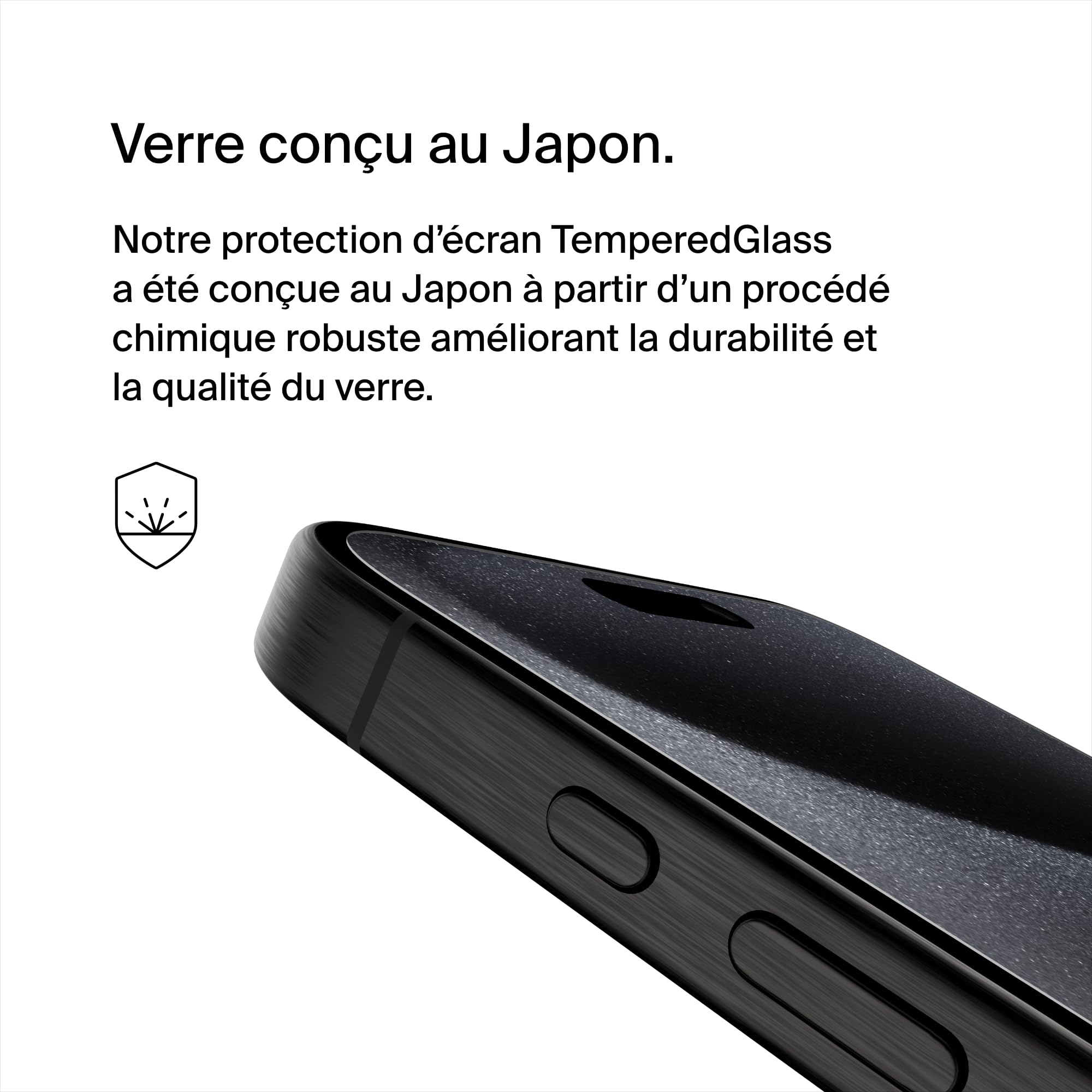 BELKIN ScreenForce Pro TemperedGlass AM Screen Protection for iPhone 15 Pro Max