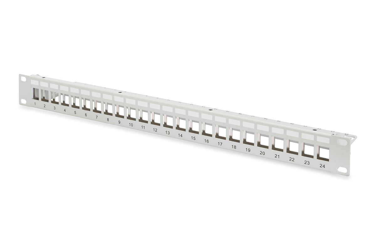 Panneau de brassage modulaire - 24 ports - Gris - Montage de rack - 1U - 483 mm - 1,5 mm - 565 mm