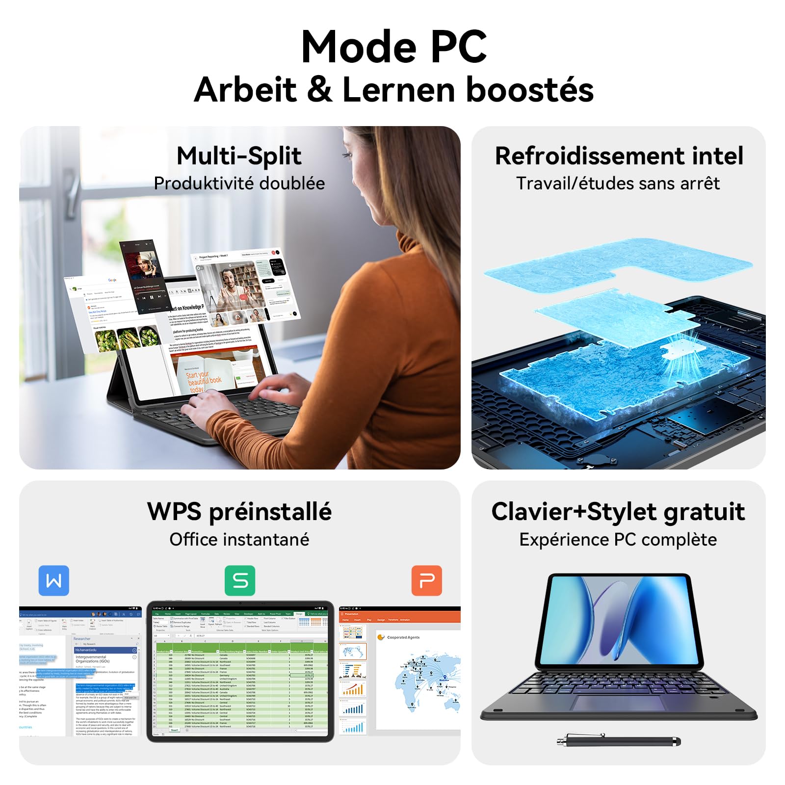 Blackview Link 8 (Tablette Wifi - 12.7'' - 256 Go, 6 Go RAM) Violet