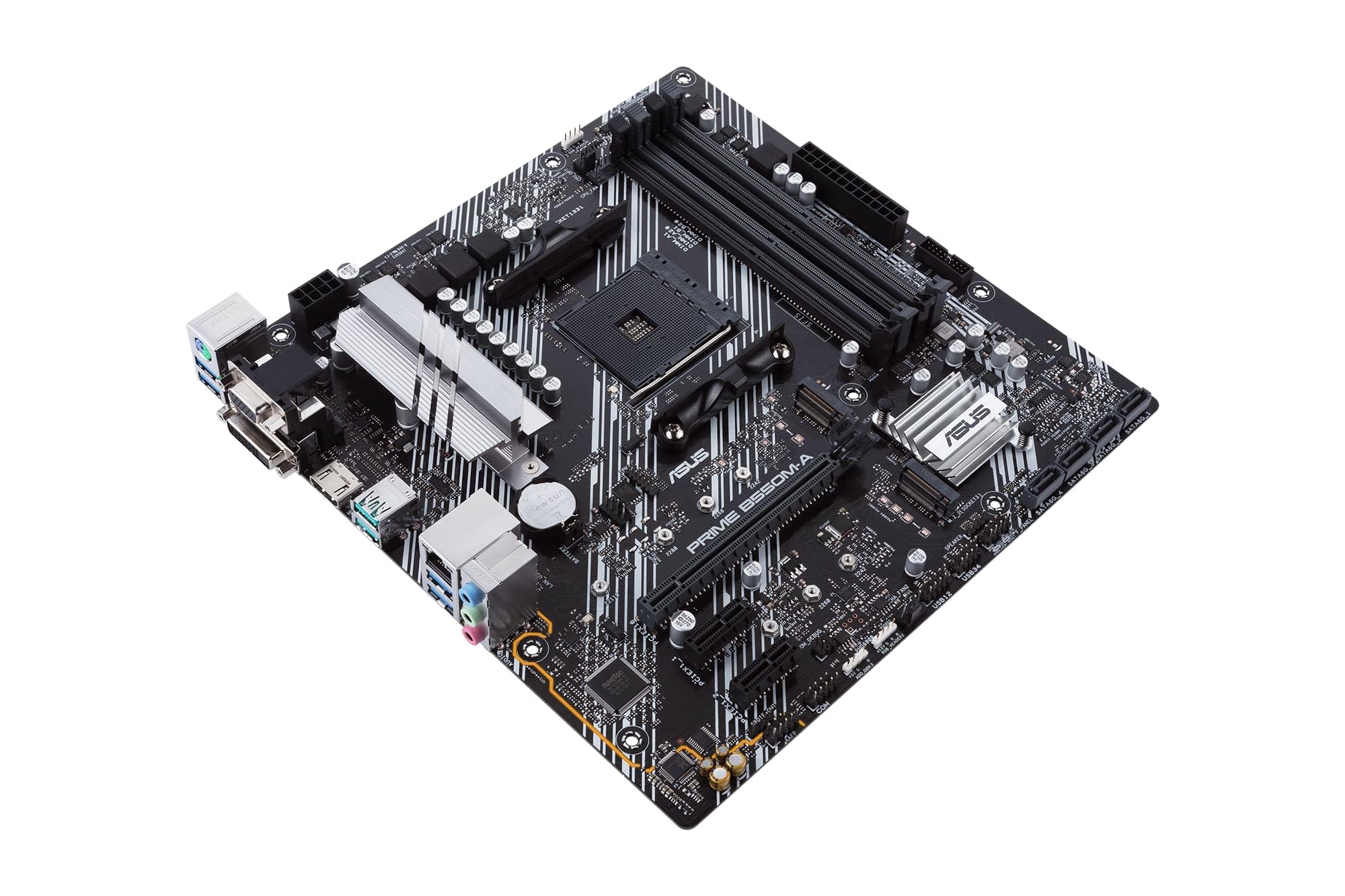 ASUS PRIME B550M-A mATX MB dual M.2 PCIe 4.0 1Gb Ethernet HDMI/D-Sub/DVI SATA 6Gbps USB3.2 Gen 2 Type-A