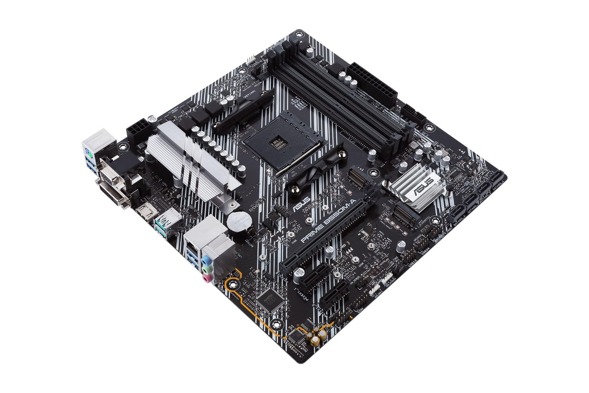 ASUS PRIME B550M-A mATX MB dual M.2 PCIe 4.0 1Gb Ethernet HDMI/D-Sub/DVI SATA 6Gbps USB3.2 Gen 2 Type-A