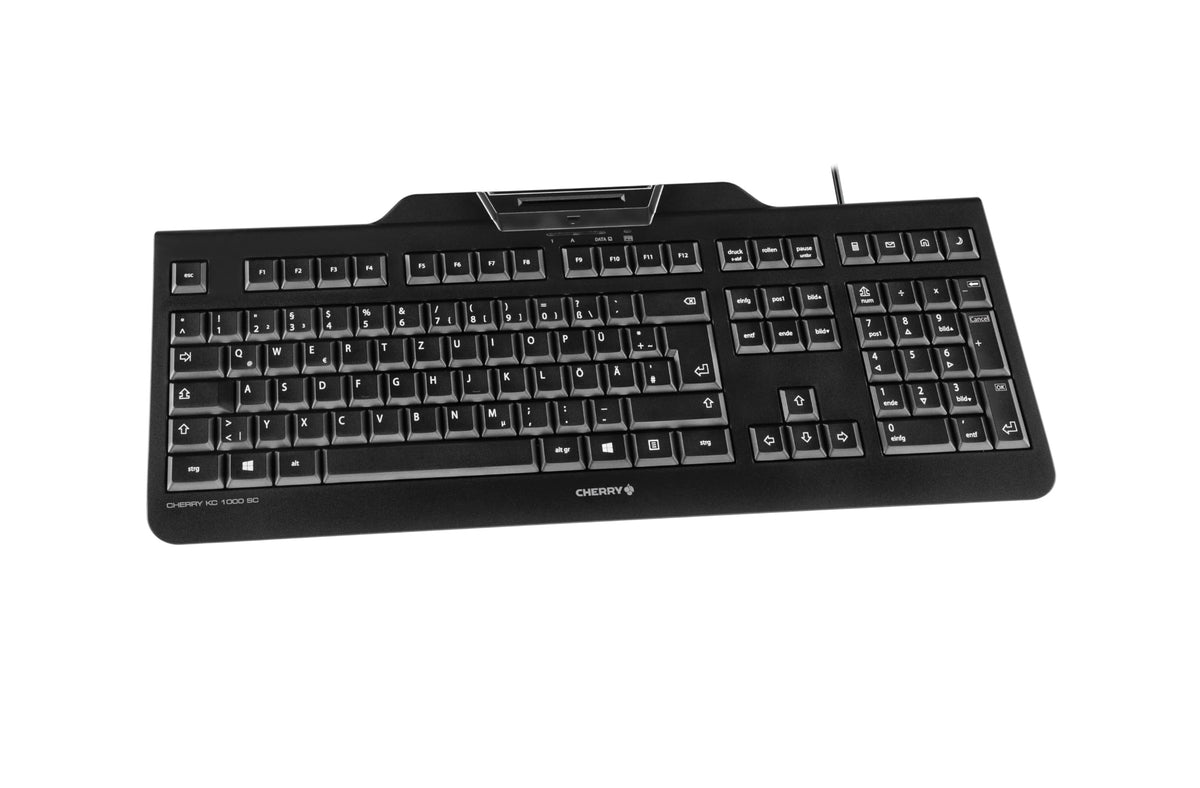 CHERRY Clavier (+cart puces) KC-1000 SC USB noir AZERTY (BE)