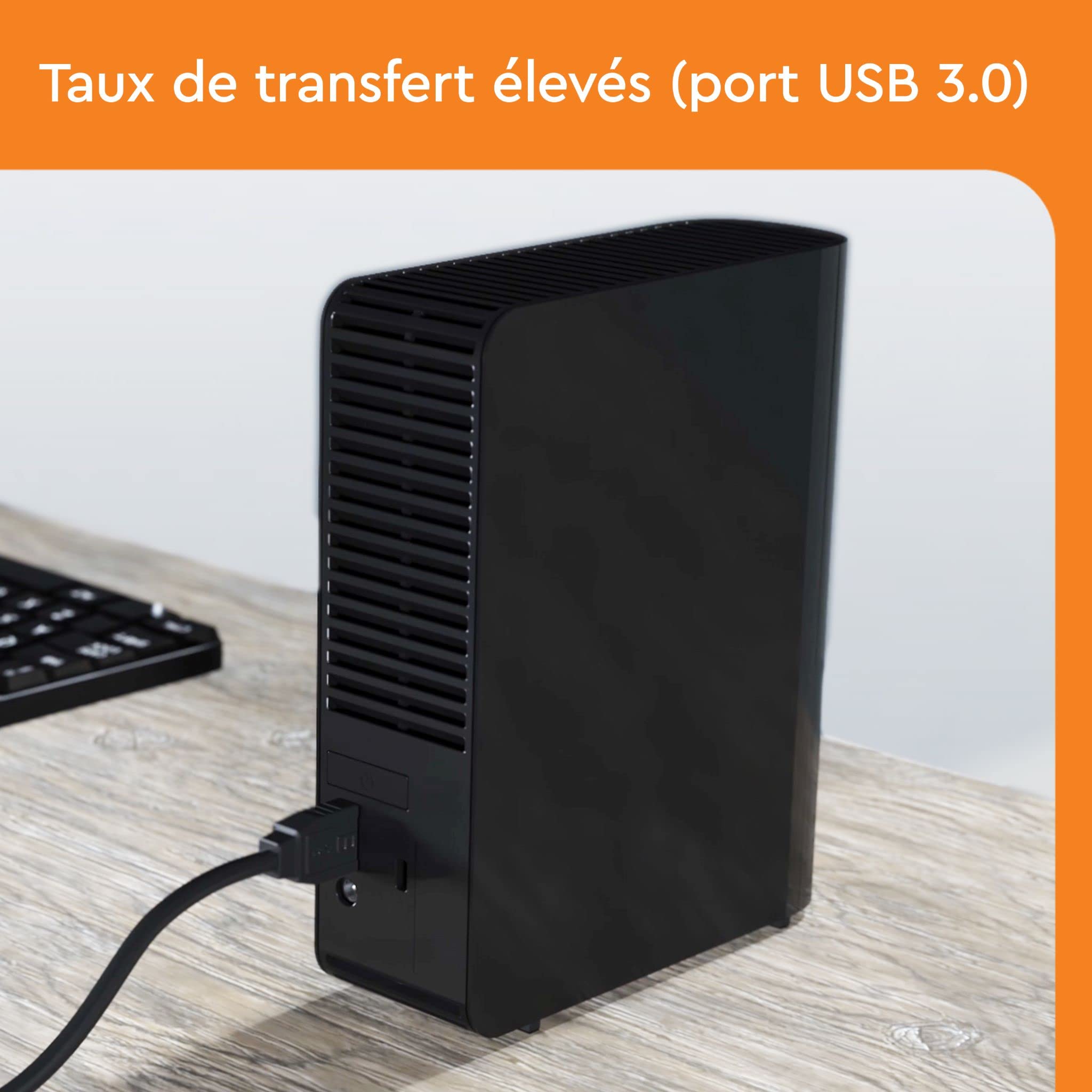 WD Elements Desktop 22To USB 3.0 HDD for plug-and-play storage