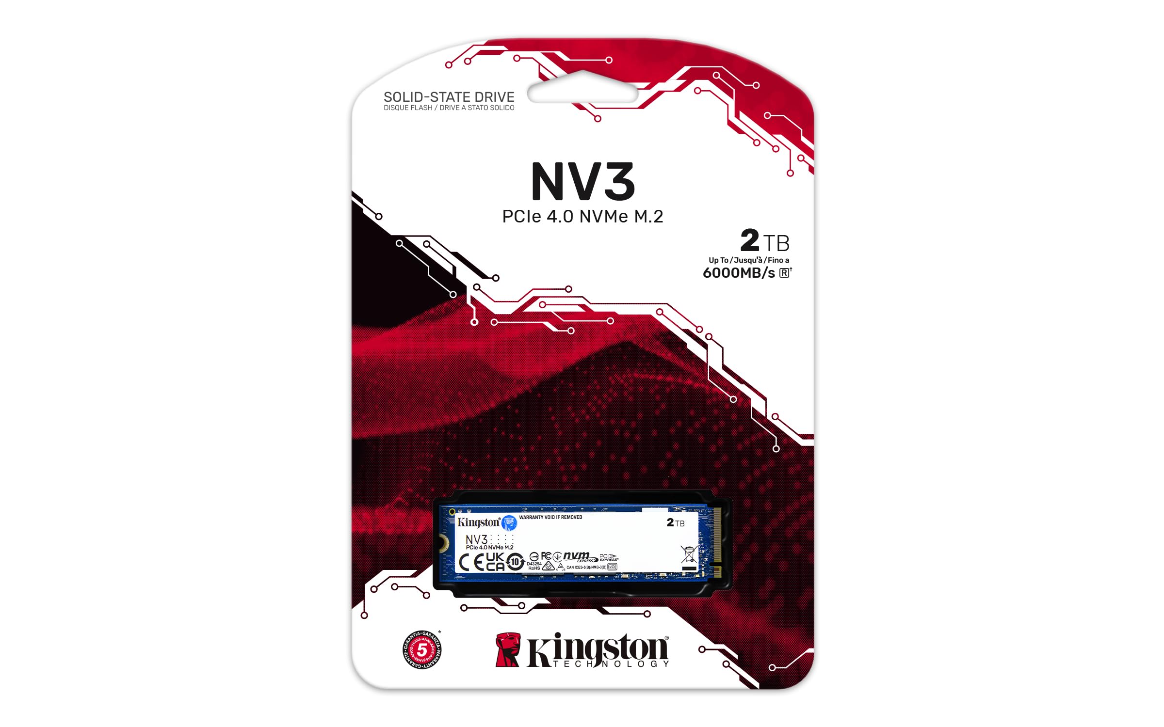 KINGSTON 2000Go NV3 M.2 2280 PCIe 4.0 NVMe SSD