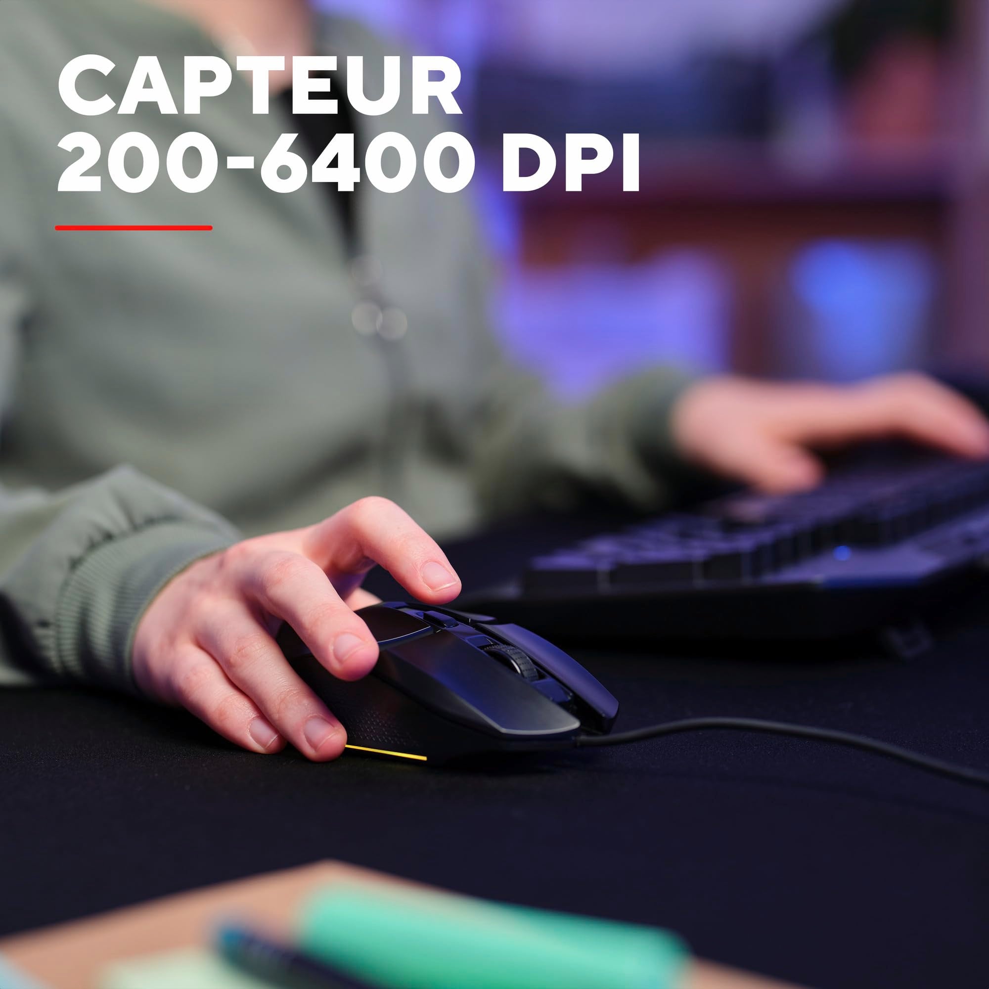TRUST Souris gaming filaire FELOX rétroéclairée - Noire