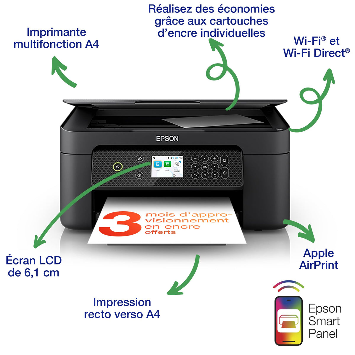 EPSON Expression Home XP-4200 MFP colour inkjet A4 10ppm Print 100sheets USB Wi-Fi Black