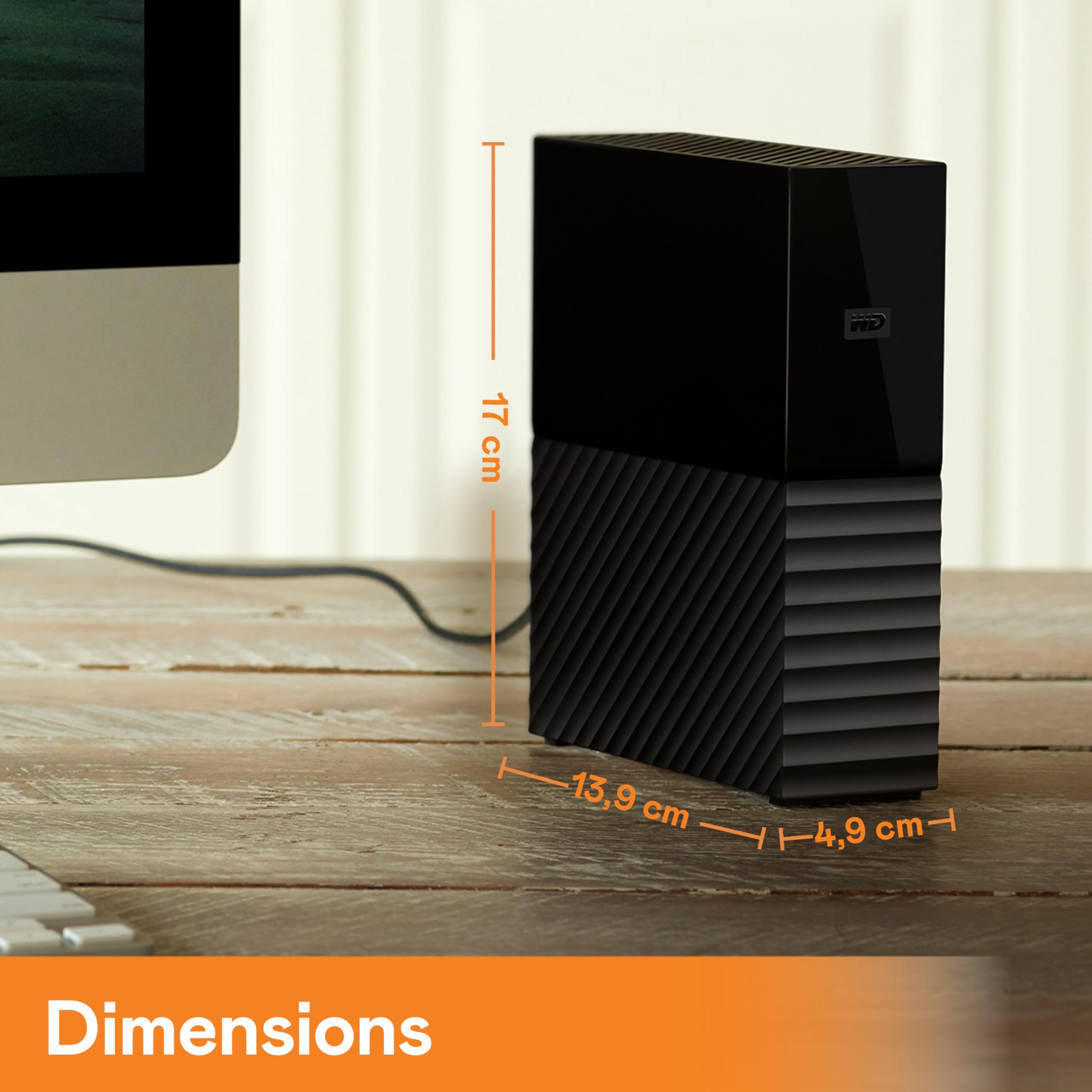 WD My Book 22To USB3.2 Gen 1 HDD with password protection and backup software