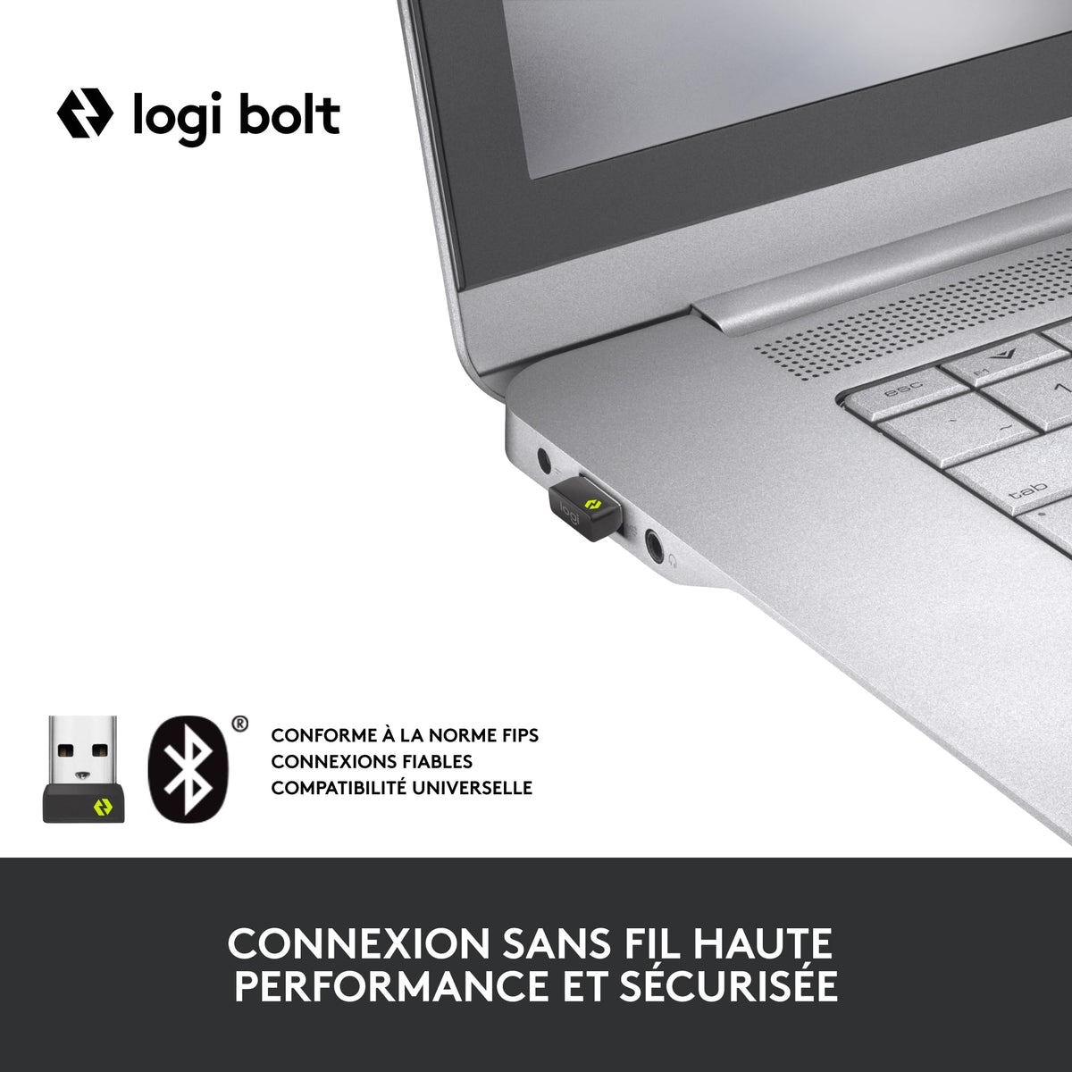 LOGITECH Signature M650 L for Business Mouse right-handed 5 buttons wireless Bluetooth 2.4 GHz Bolt USB receiver