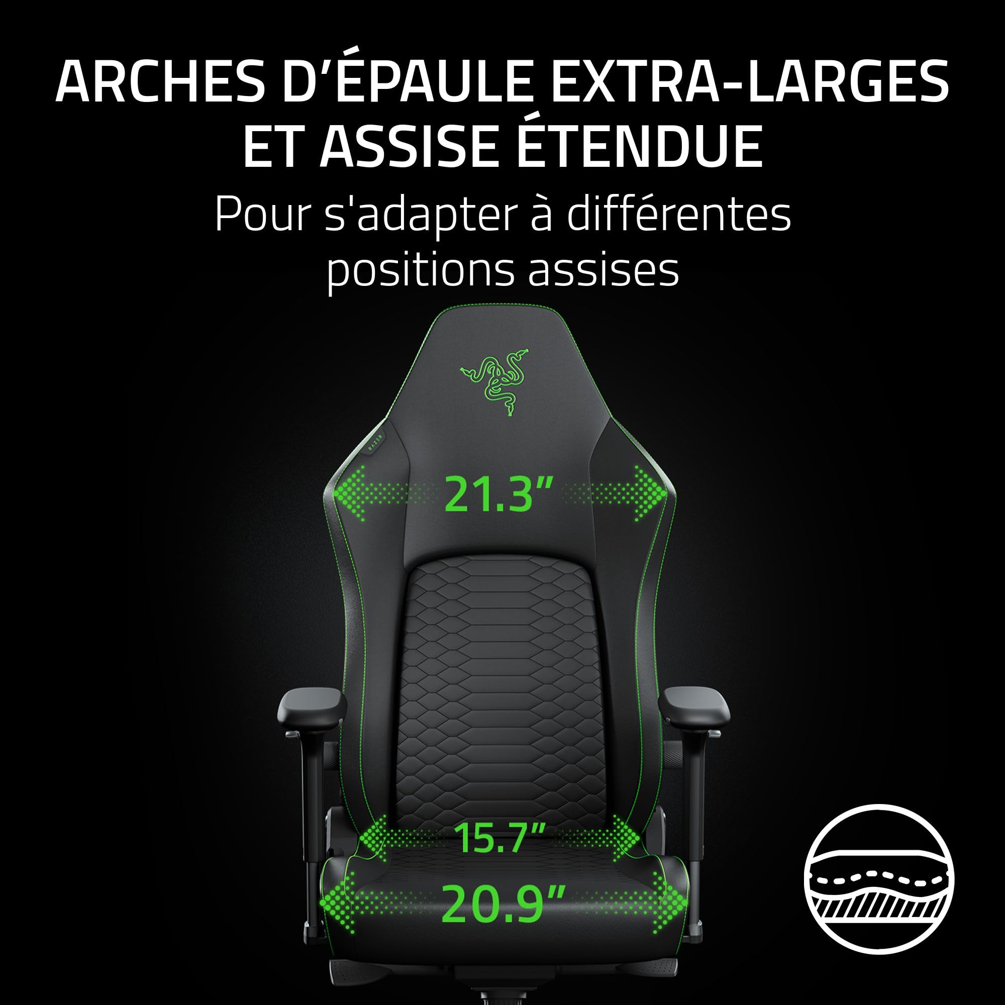 RAZER Iskur V2 NewGen Green - Fauteuil Gaming