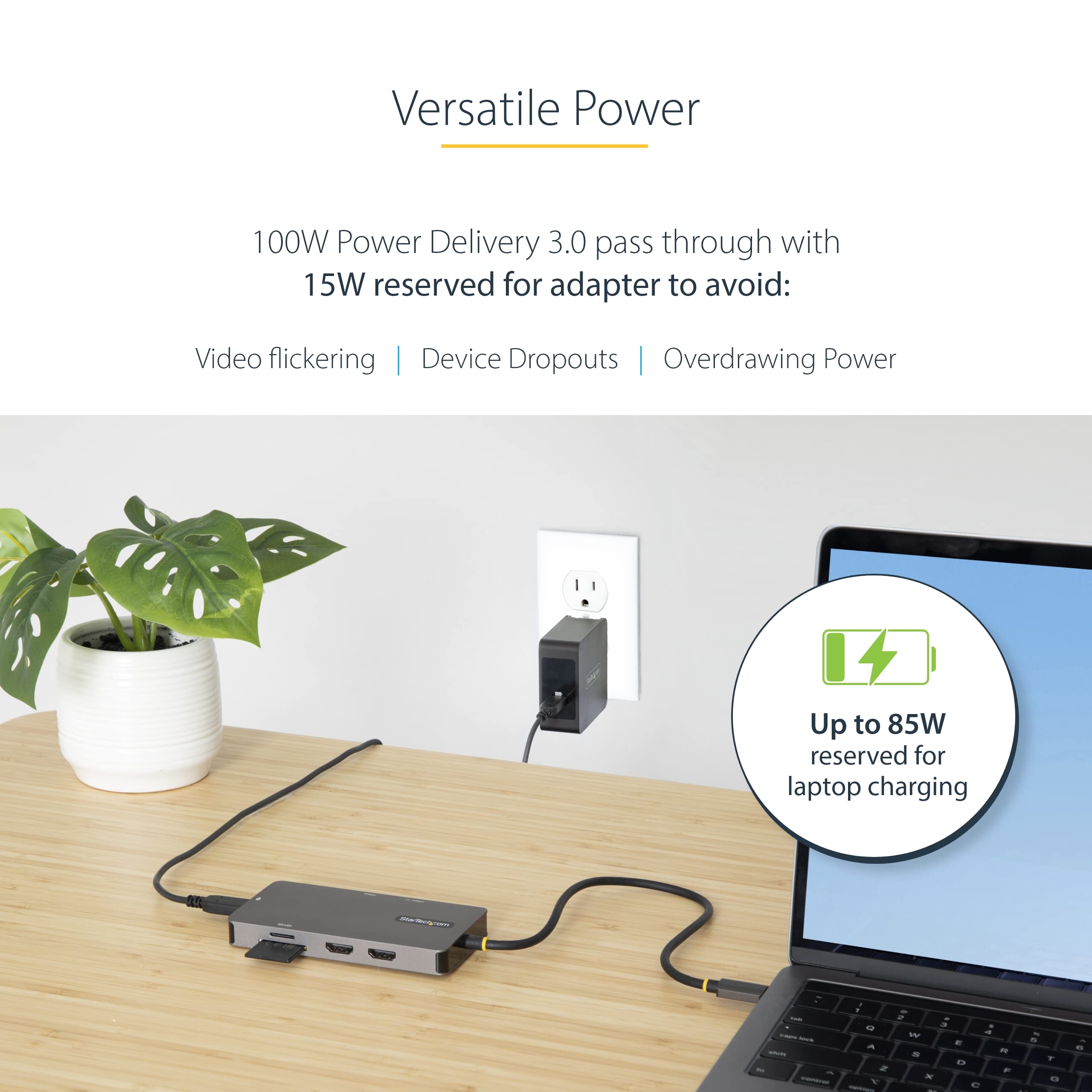 USB C Multiport Adapter Dual 4K HDMI PD