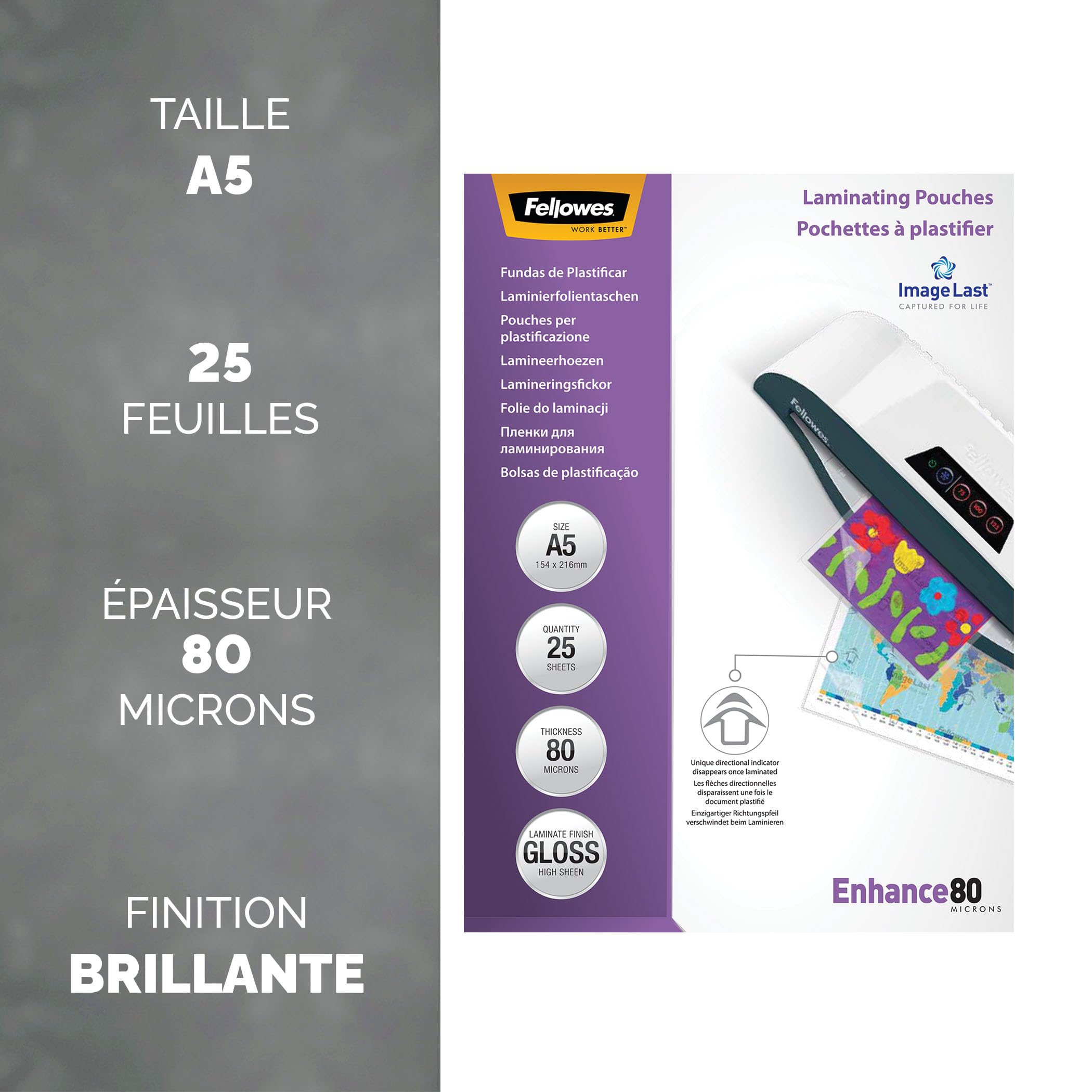 FELLOWES IL POCH BRILLANTES A5 80 MIC X 25