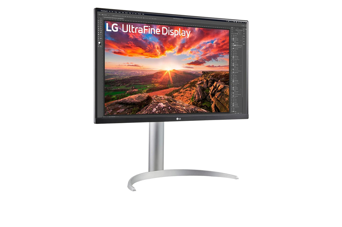 LG  - Ecran LED - 27p - 3840x2160 4K UHD IPS - 5 ms - Inclinable - Hauteur réglable - Pivotant - Garantie 3 ans