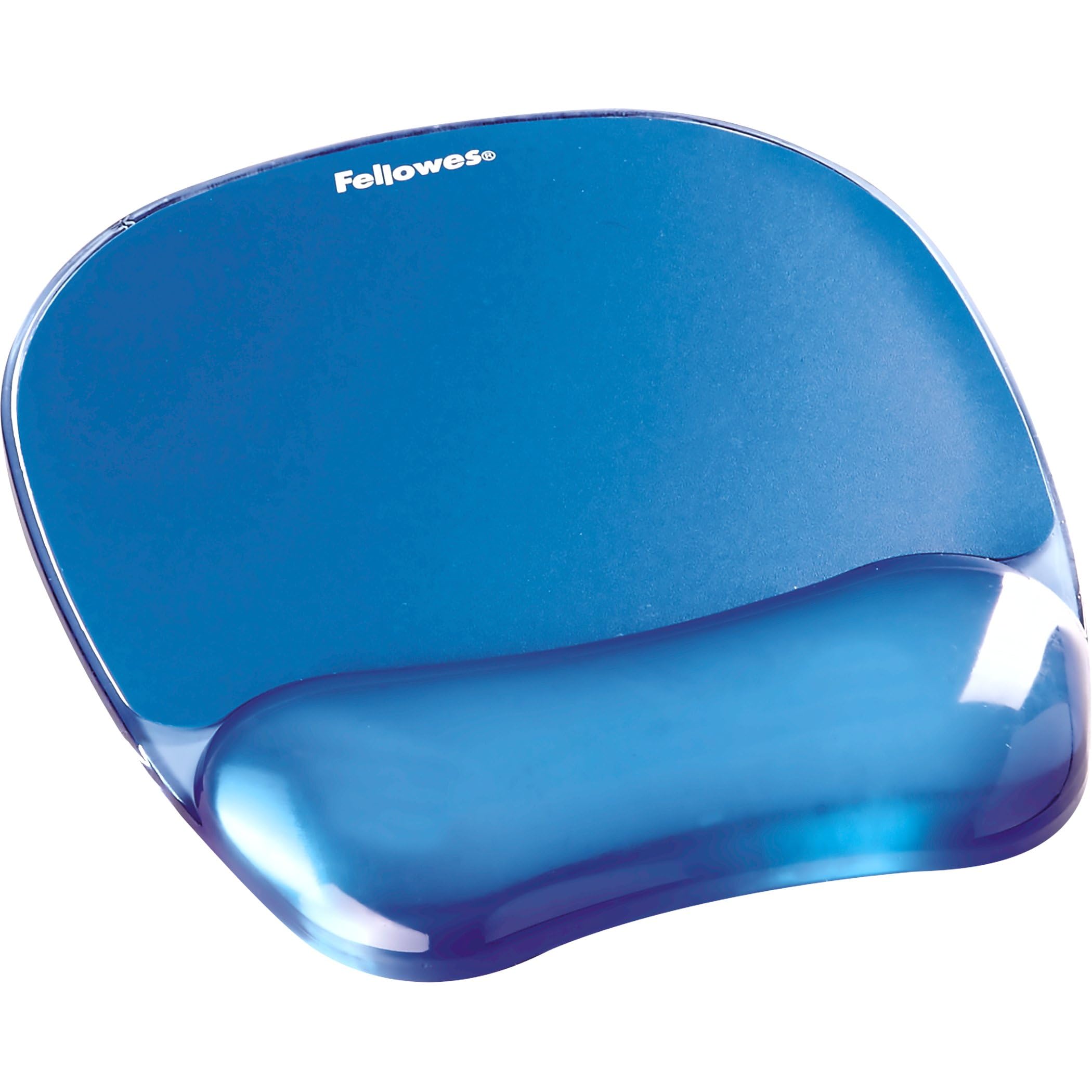 FELLOWES Tapis de souris - Repose-poignet Gel Crystal™ Bleu