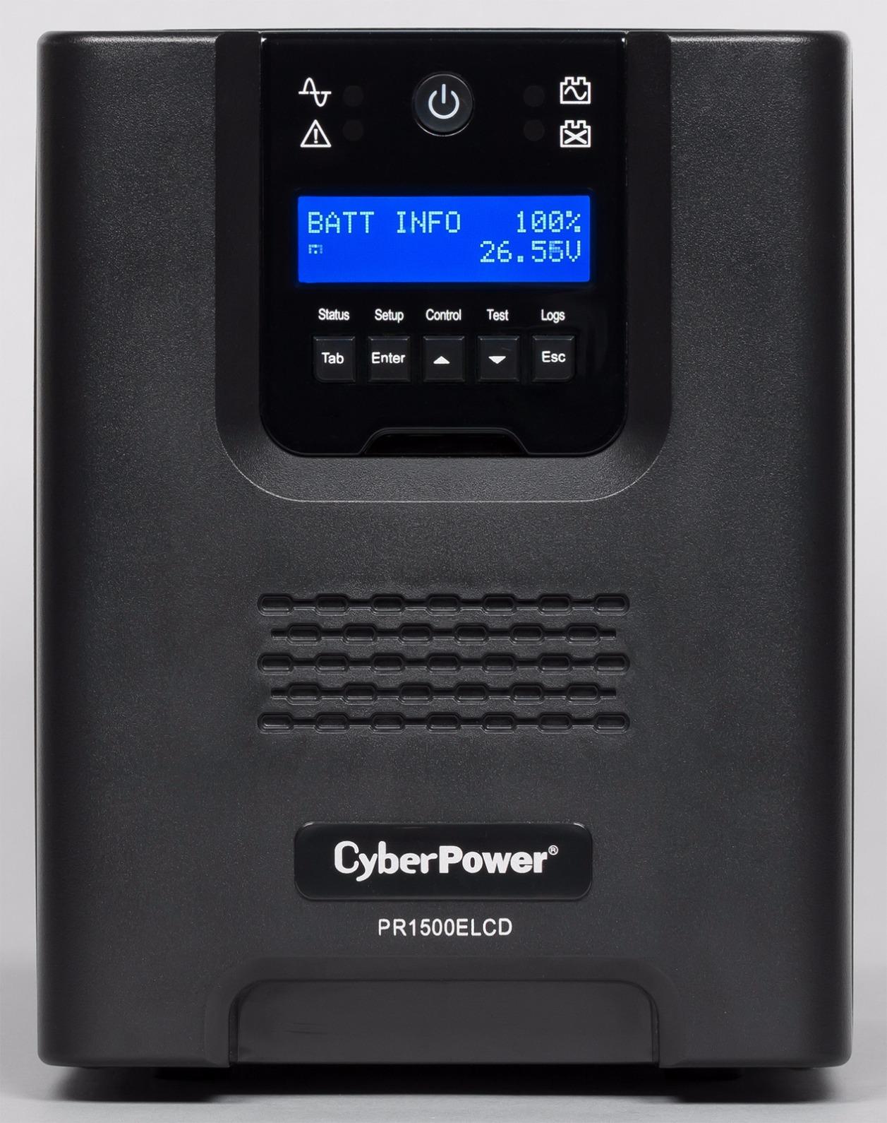 CyberPower PR1500ELCD alimentation d'énergie non interruptible 1,5 kVA 1350 W 8 sortie(s) CA