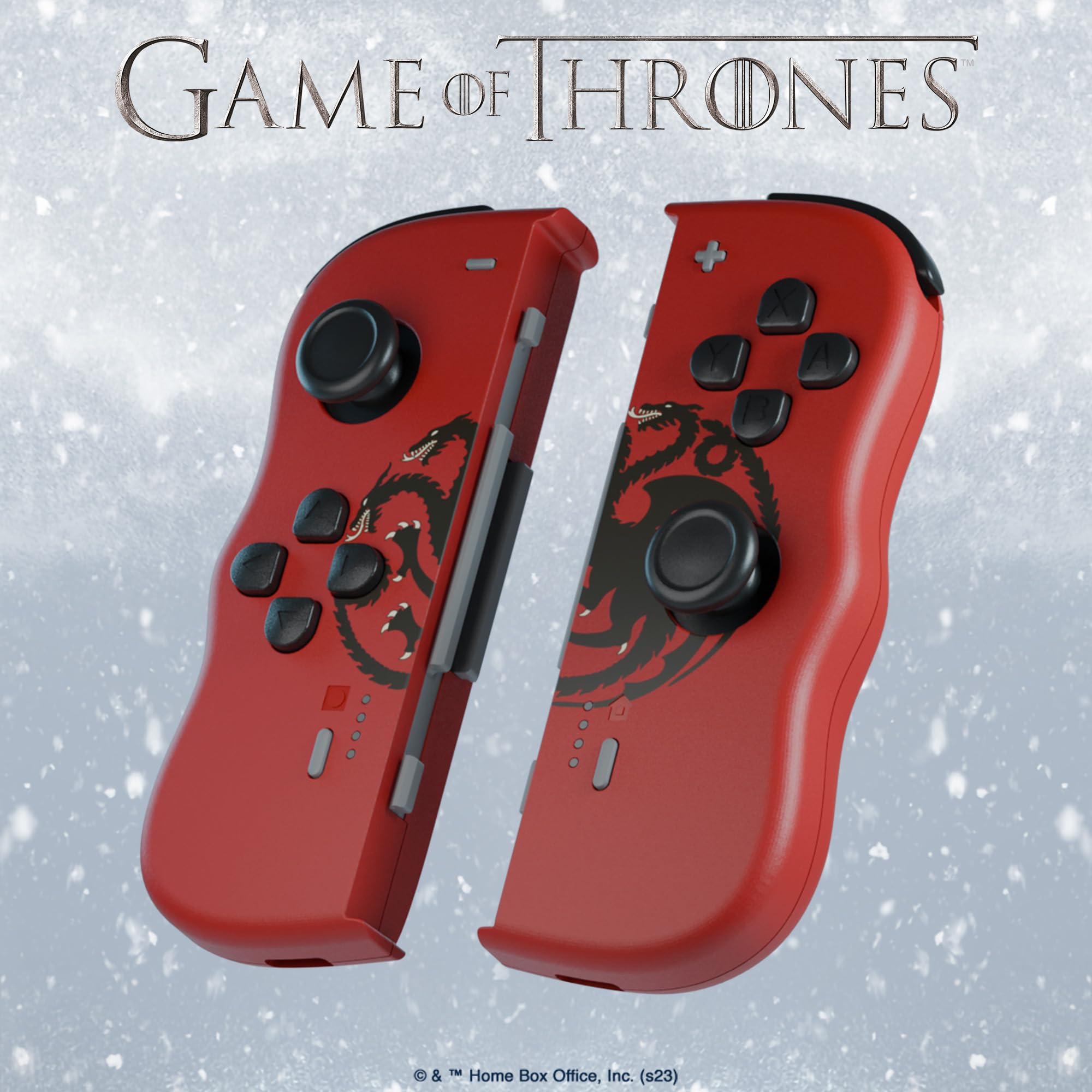 LEXIP X GAME OF THRONES Black Lights Twinpads Controller Red
