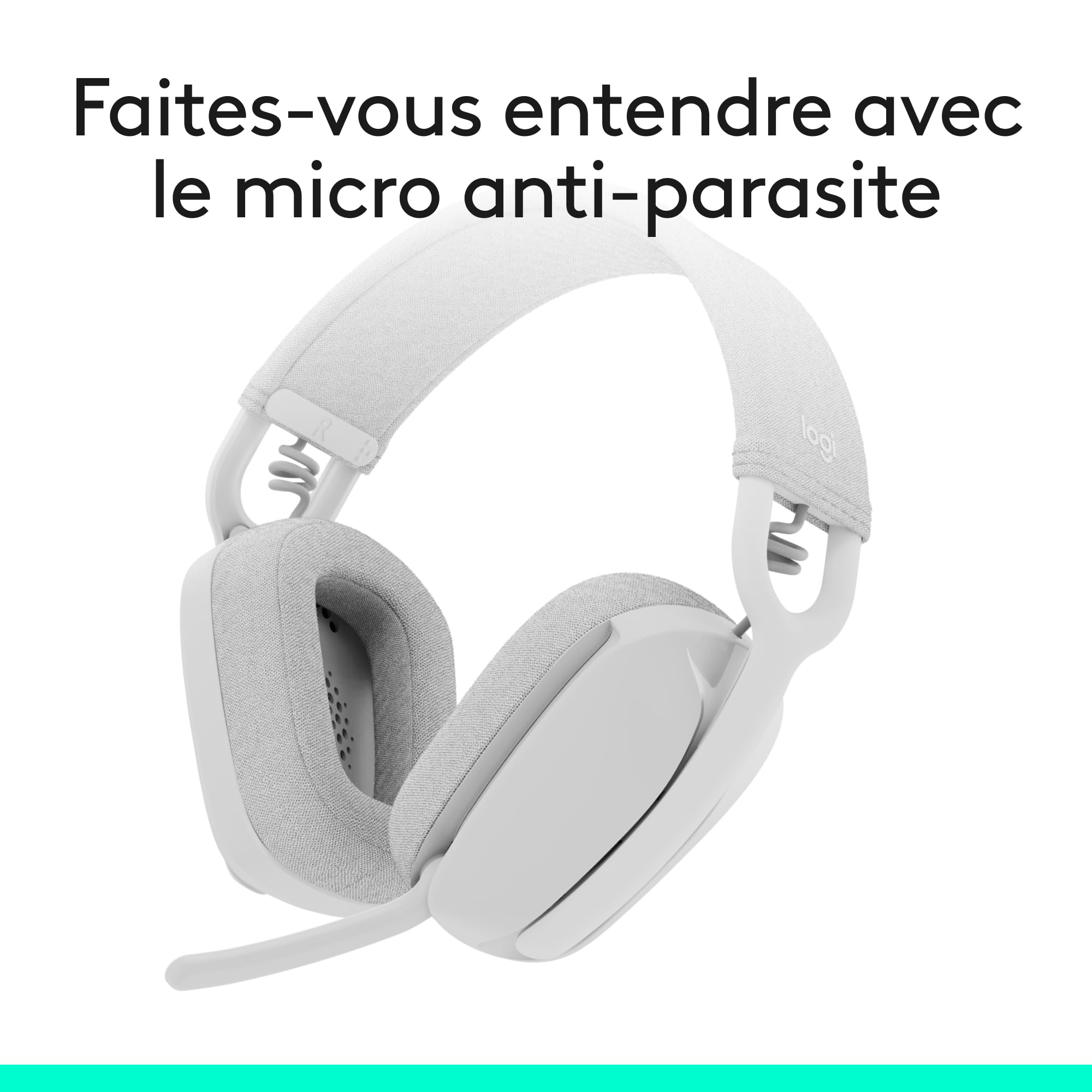 LOGITECH Zone Vibe 100 Headset full size Bluetooth wireless off-white