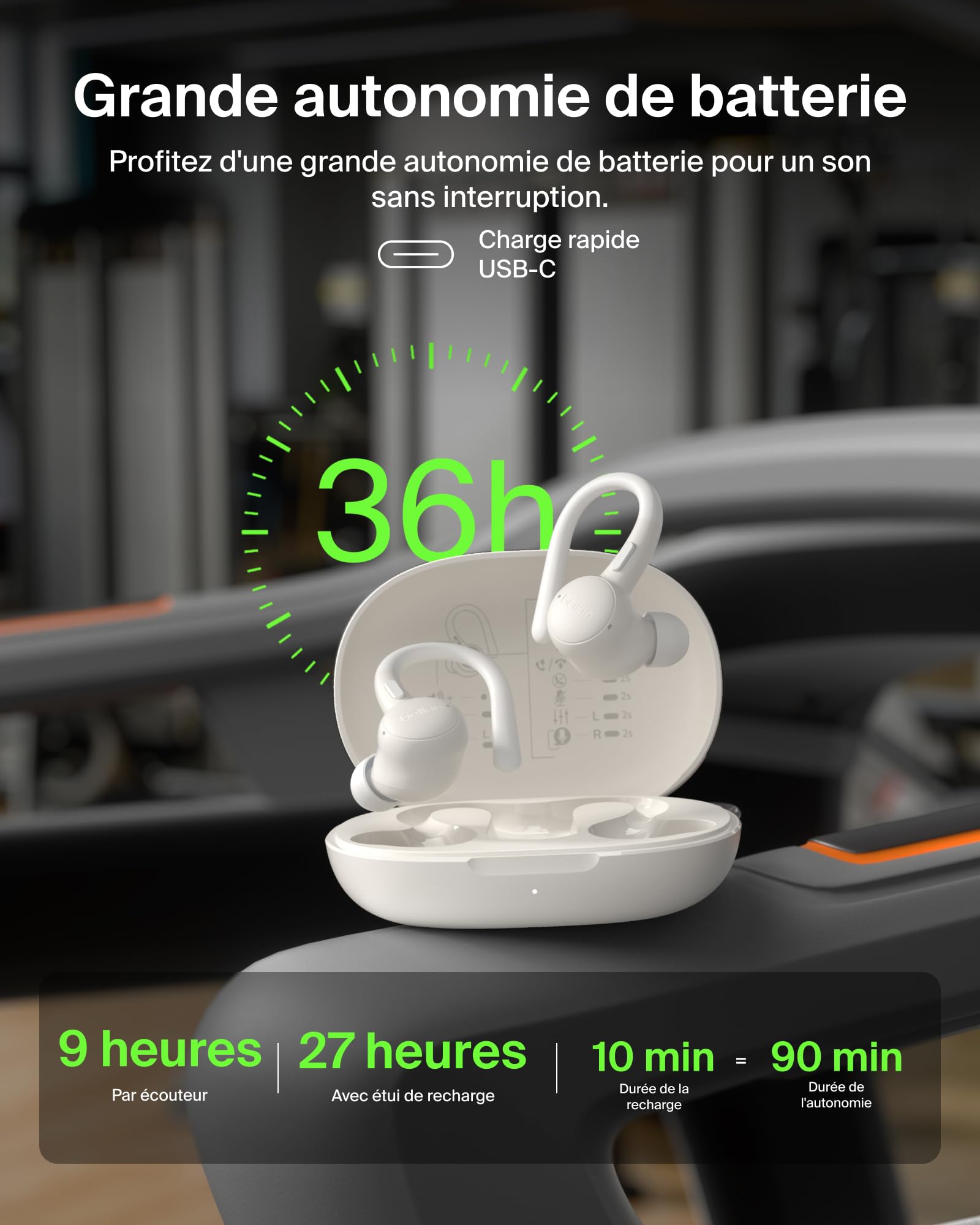 BELKIN SoundForm Activefit Sports Earbuds Cream