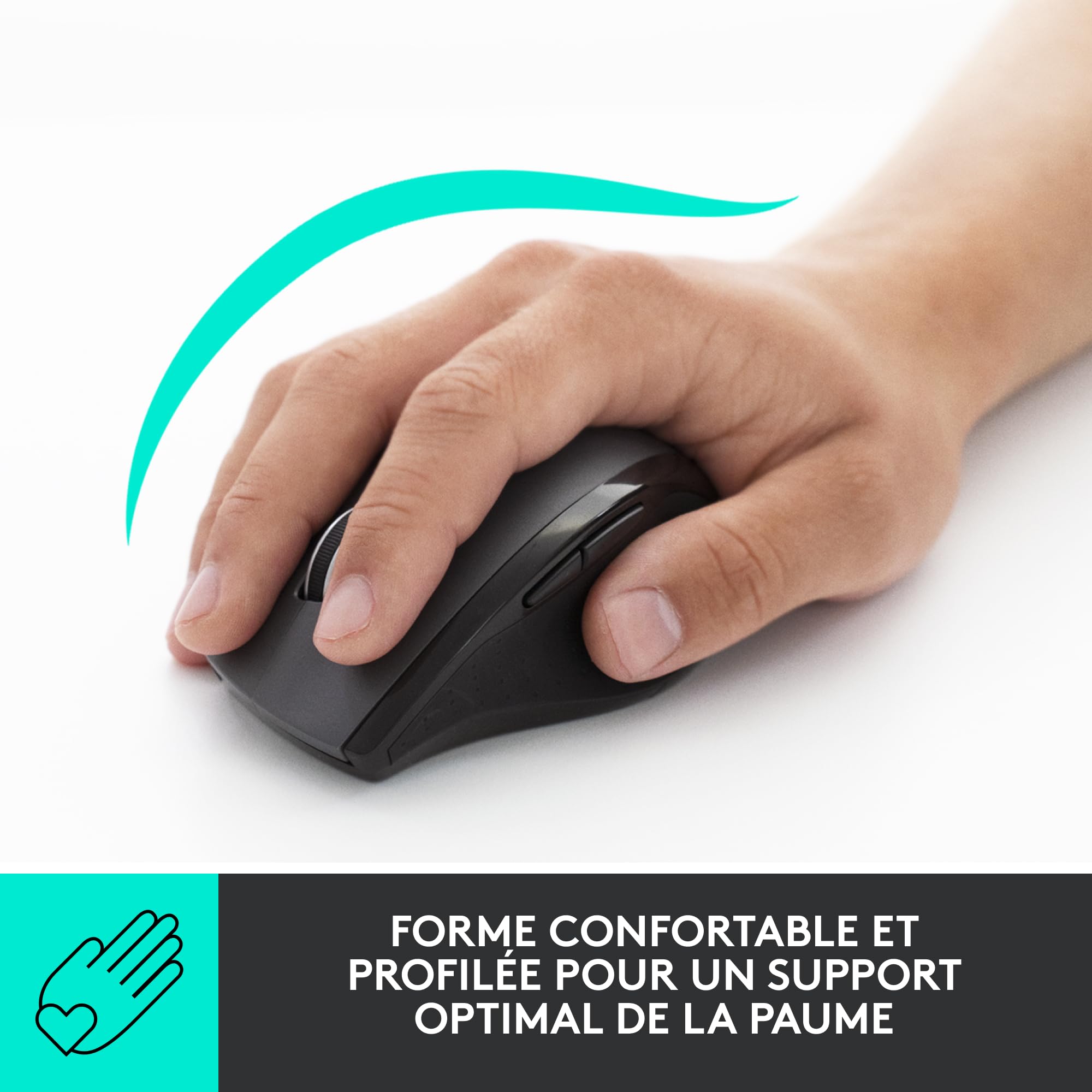 LOGITECH Marathon M705 Mouse right-handed laser wireless 2.4 GHz USB wireless receiver