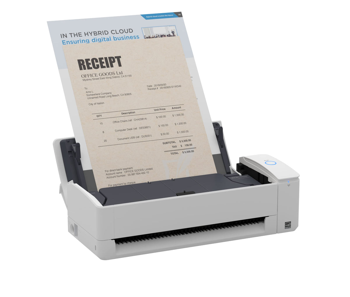 RICOH ScanSnap iX1300 A4 Duplex USB3.2 LED Desktop Scanner 30ppm/60ipm with ADF.
