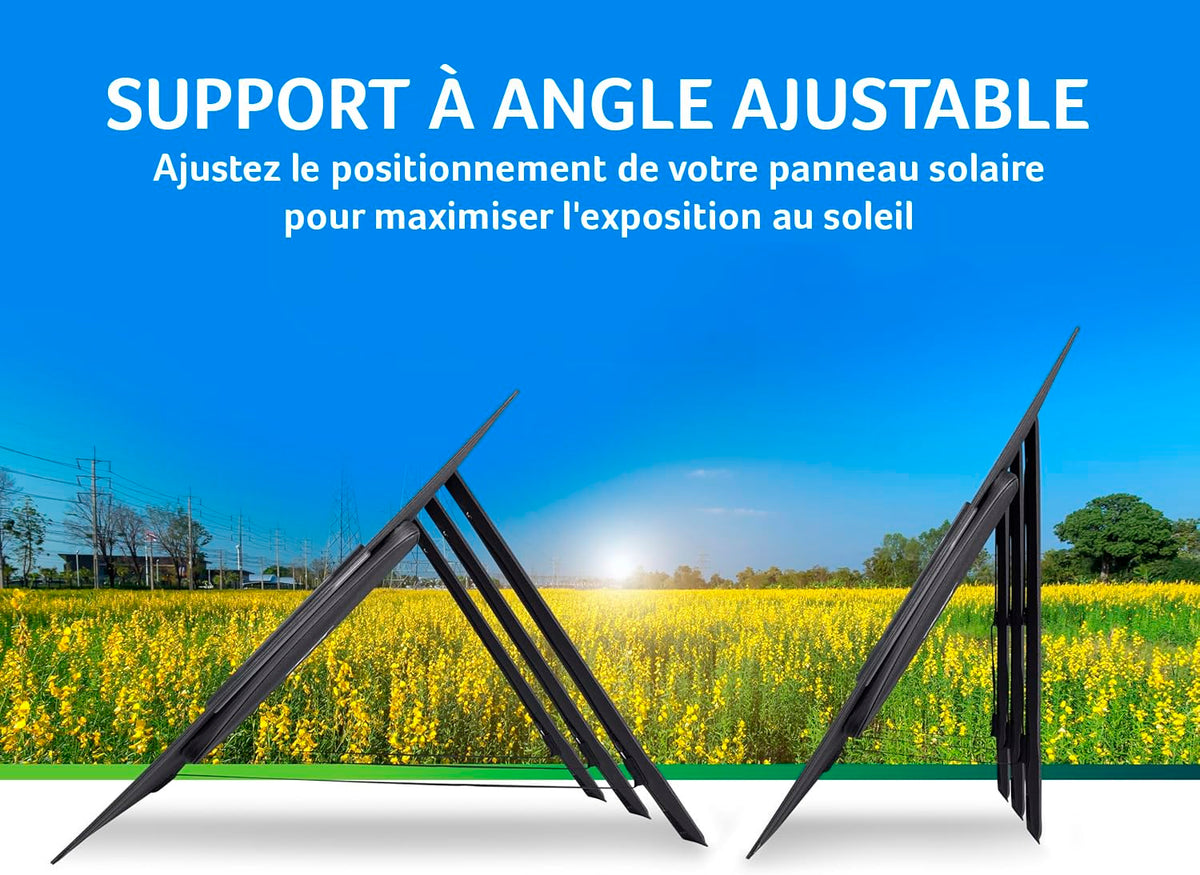 Acer Panneau solaire pliable 400W - Tension fonctionnement maximal 36V - Courant fonctionnement maximal 11.6A - VOC 46.8V - ISC 14.3A