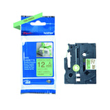 BROTHER P-Touch 12mm mint green/gold ribbon tape