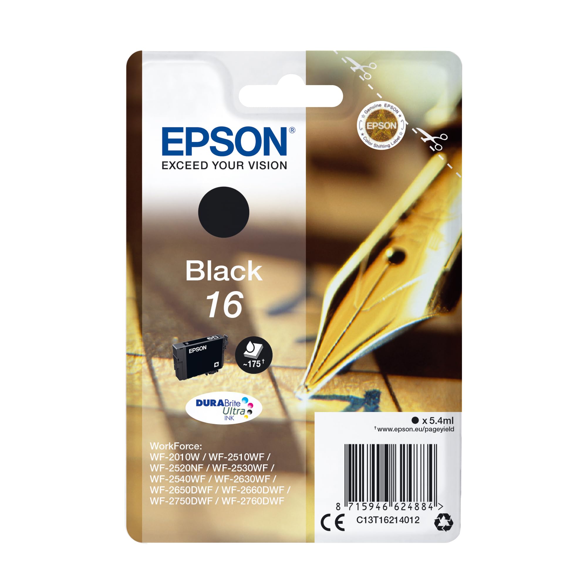 Cartouche EPSON C13T16214012 - Noir