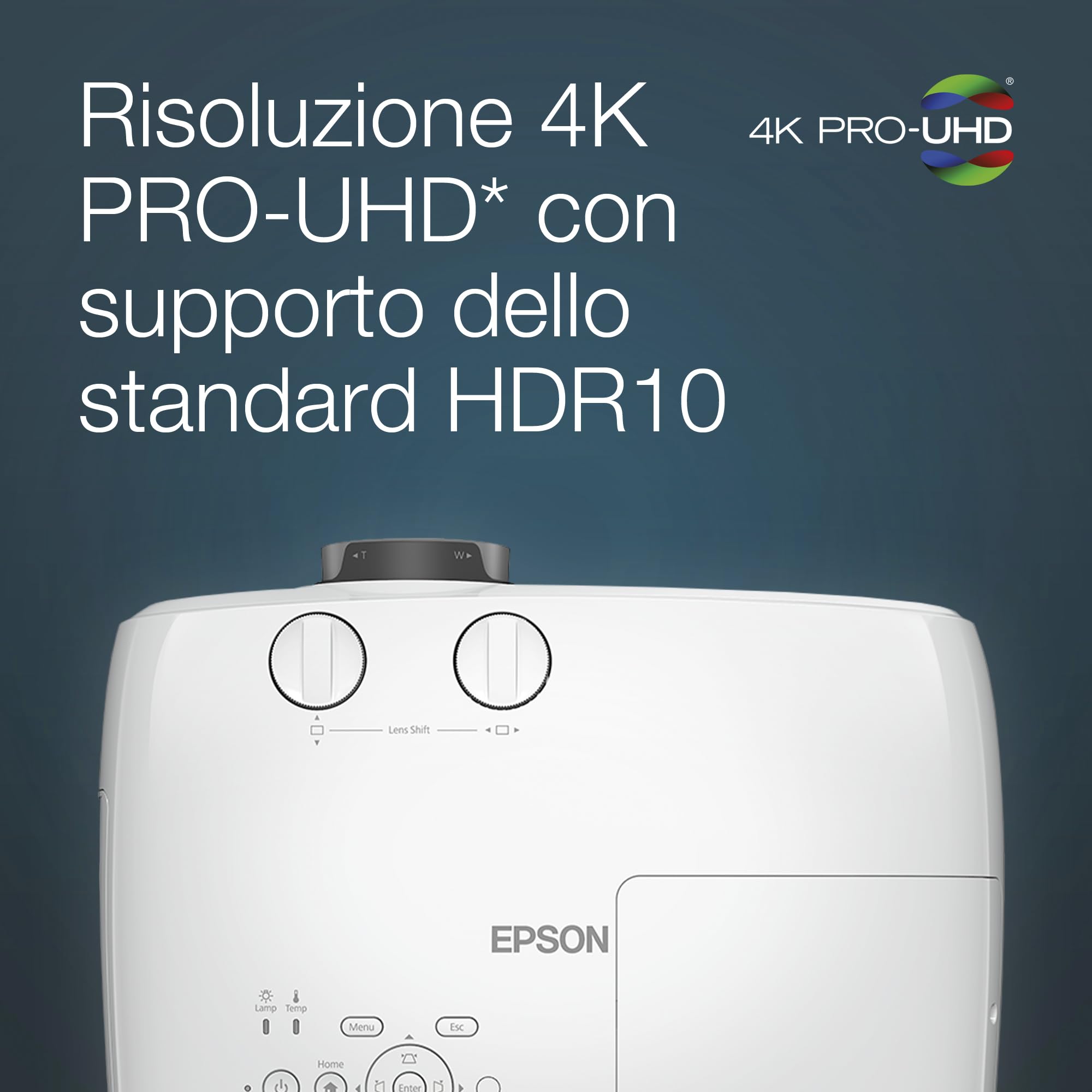 EPSON EH-TW7000 Projecteur 4K PRO-UHD Home Cinema - 16 :9-  3000 lumens - 40 000 :1- 2x HDMI- Bluetooth - Garantie 2 ans